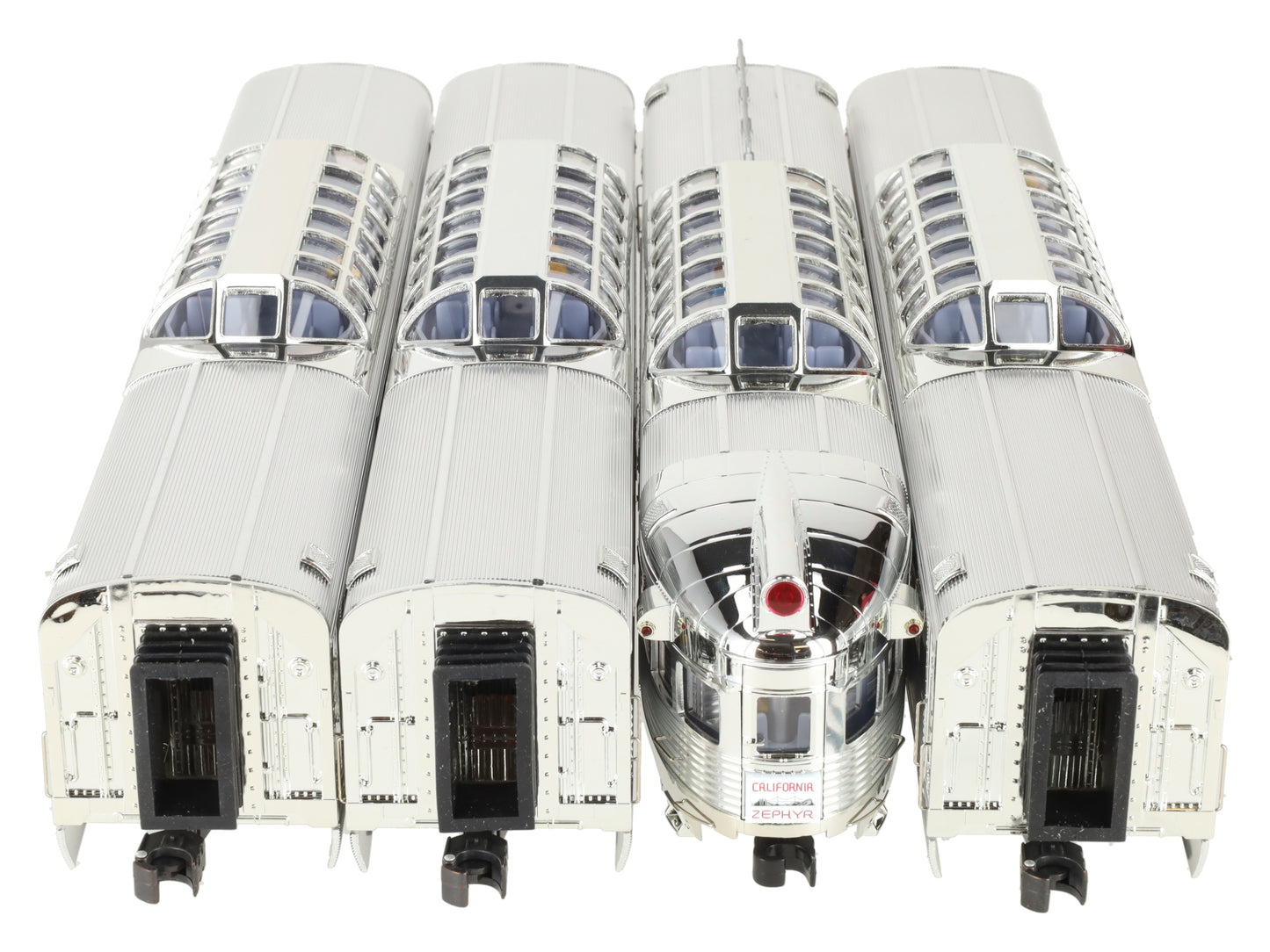 K-Line K-4613B O "California Zephyr" Extended Aluminium 15' Passenger 4-Car Set LN/Box