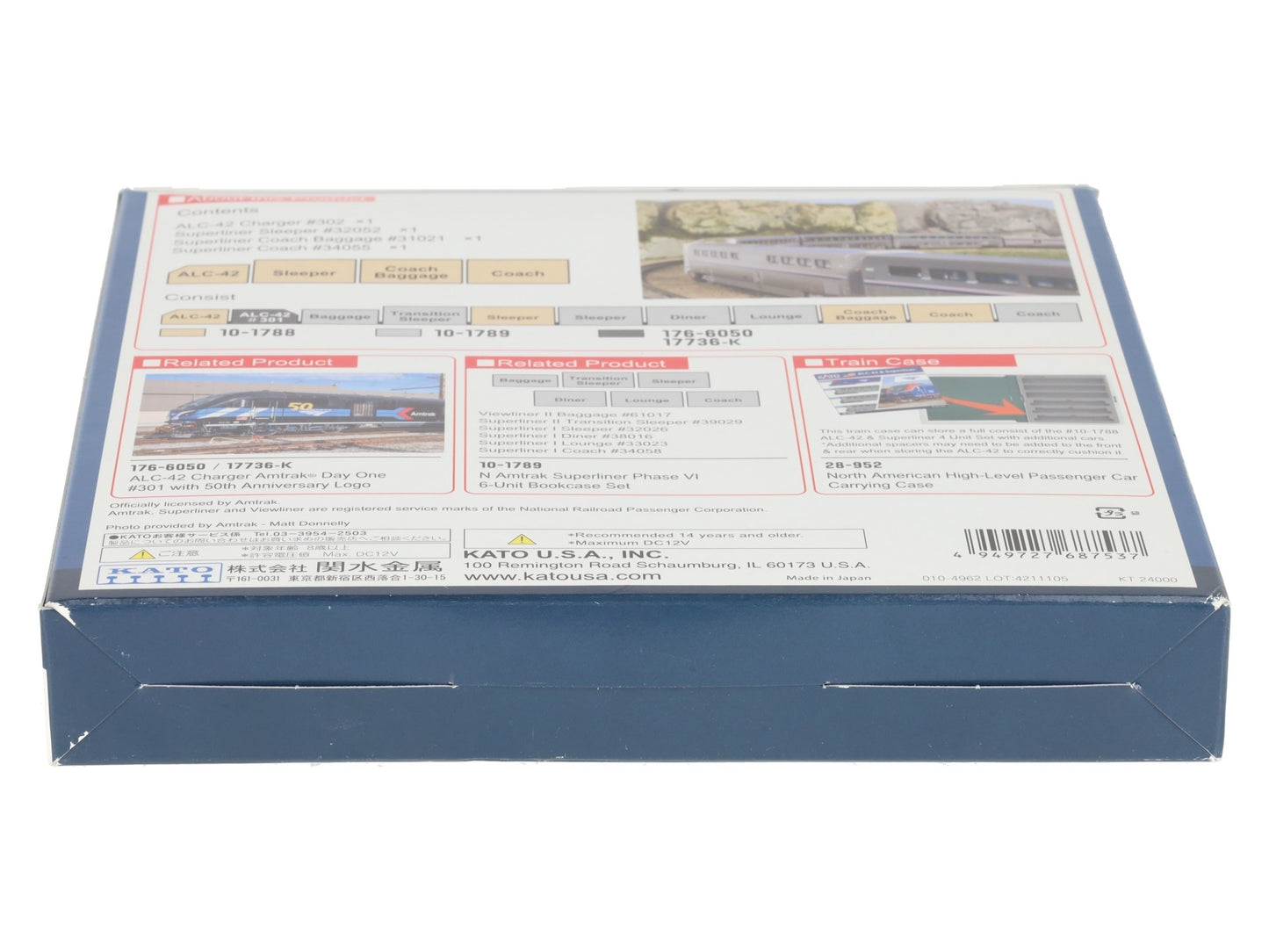 Kato 10-1788 N Amtrak ALC-42 & Superliner Phase VI Train Set (Set of 4) LN/Box