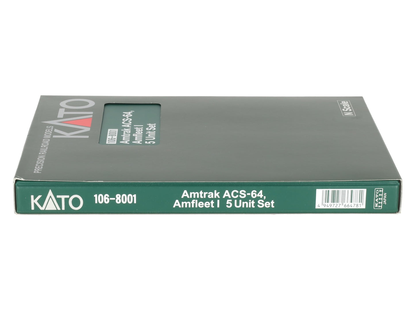 Kato 106-8001 Amtrak ACS-64 & Amfleet I N Gauge Bookcase Train Set (Set of 5) LN/Box