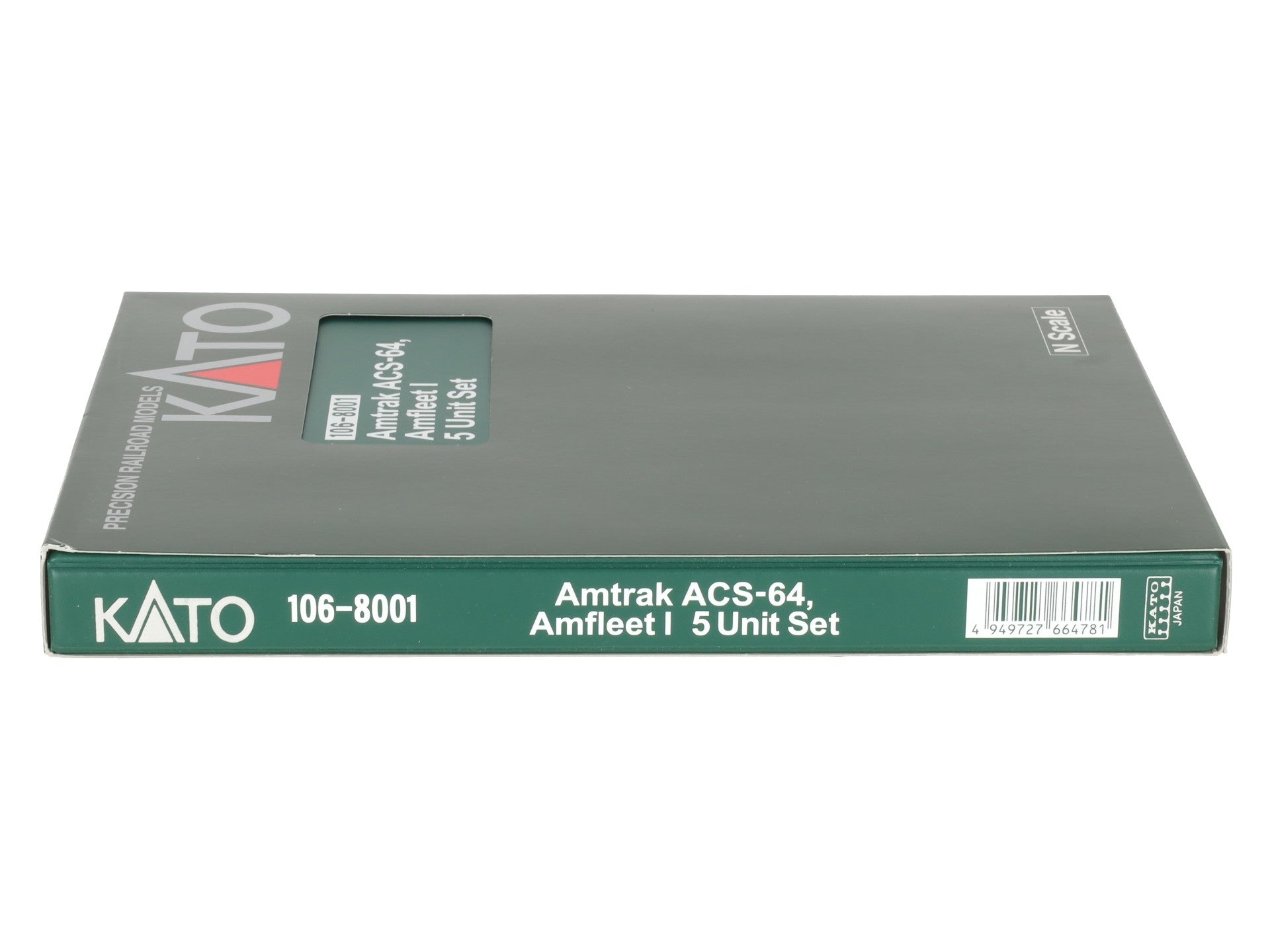 Kato 106-8001 Amtrak ACS-64 & Amfleet I N Gauge Bookcase Train Set (Set of 5) LN/Box