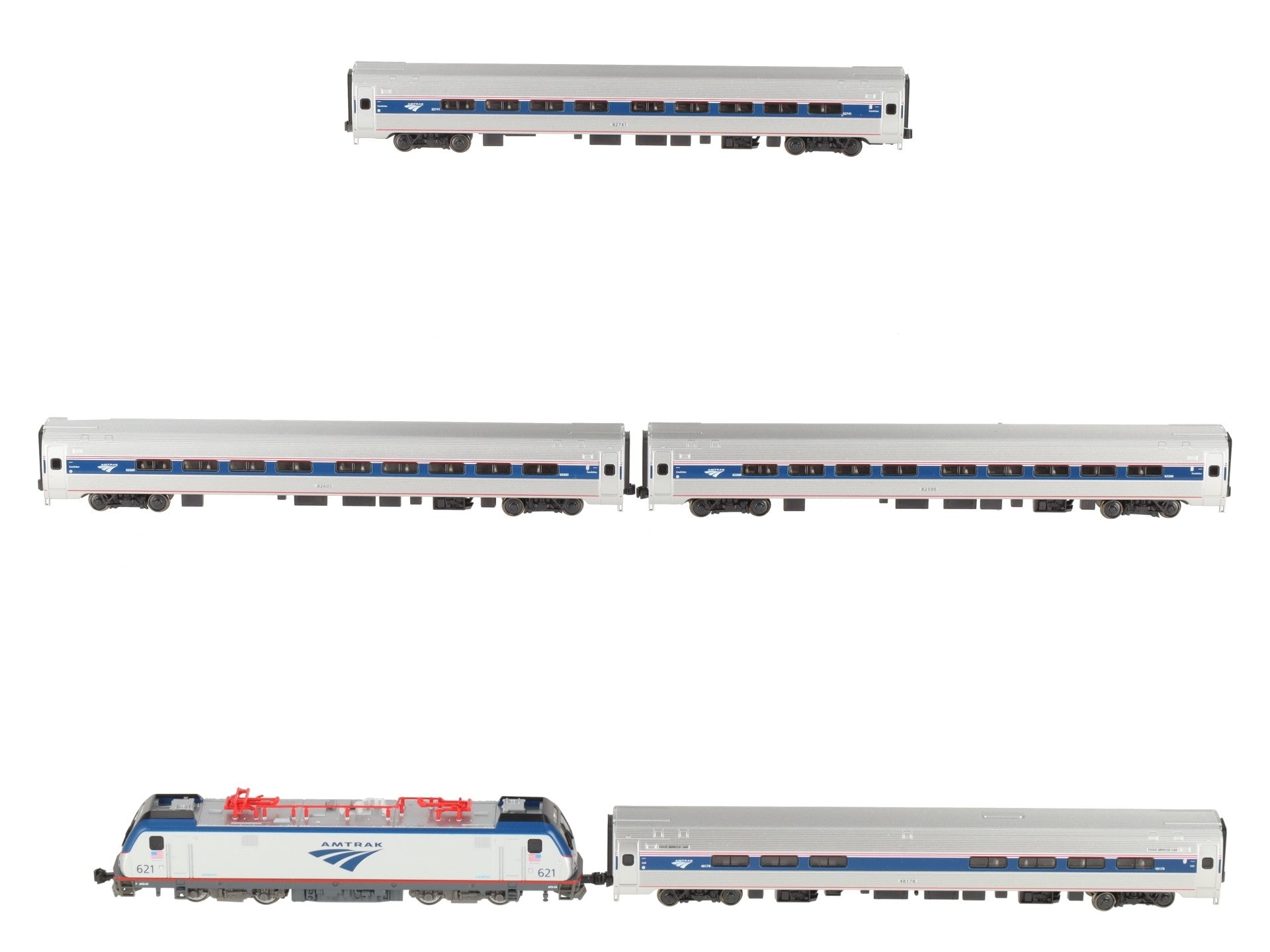 Kato 106-8001 Amtrak ACS-64 & Amfleet I N Gauge Bookcase Train Set (Set of 5) LN/Box
