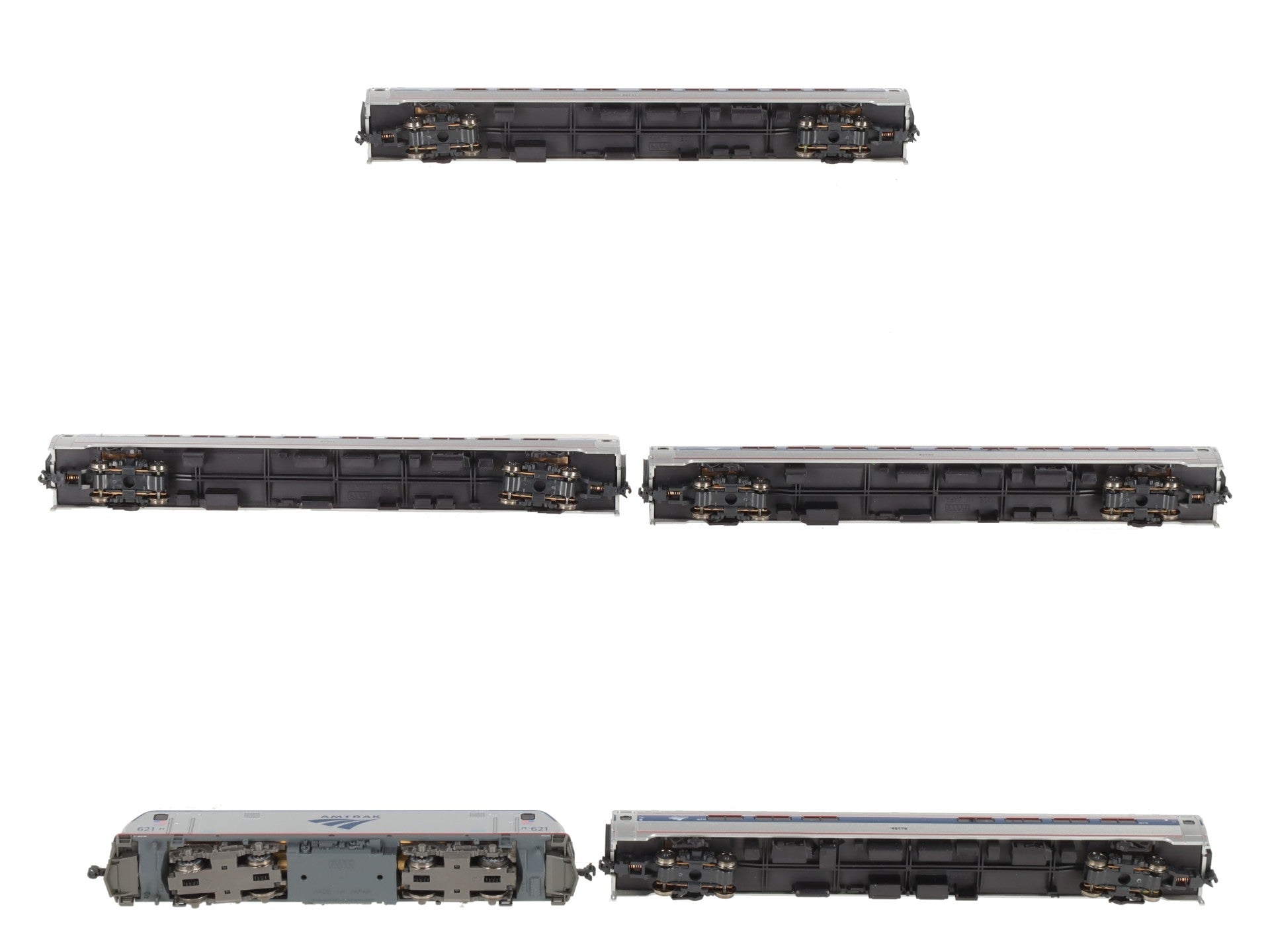 Kato 106-8001 Amtrak ACS-64 & Amfleet I N Gauge Bookcase Train Set (Set of 5) LN/Box