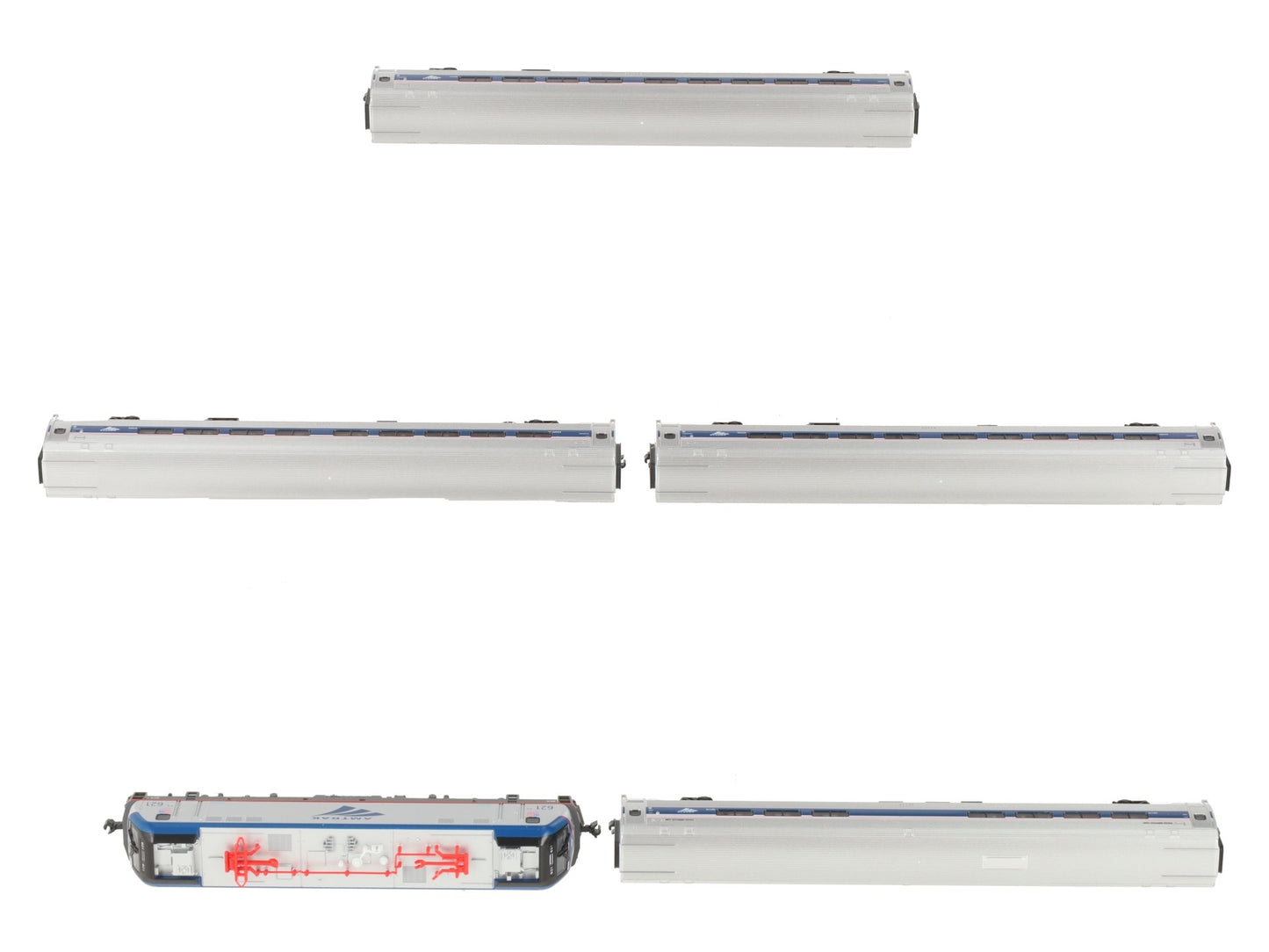 Kato 106-8001 Amtrak ACS-64 & Amfleet I N Gauge Bookcase Train Set (Set of 5) LN/Box