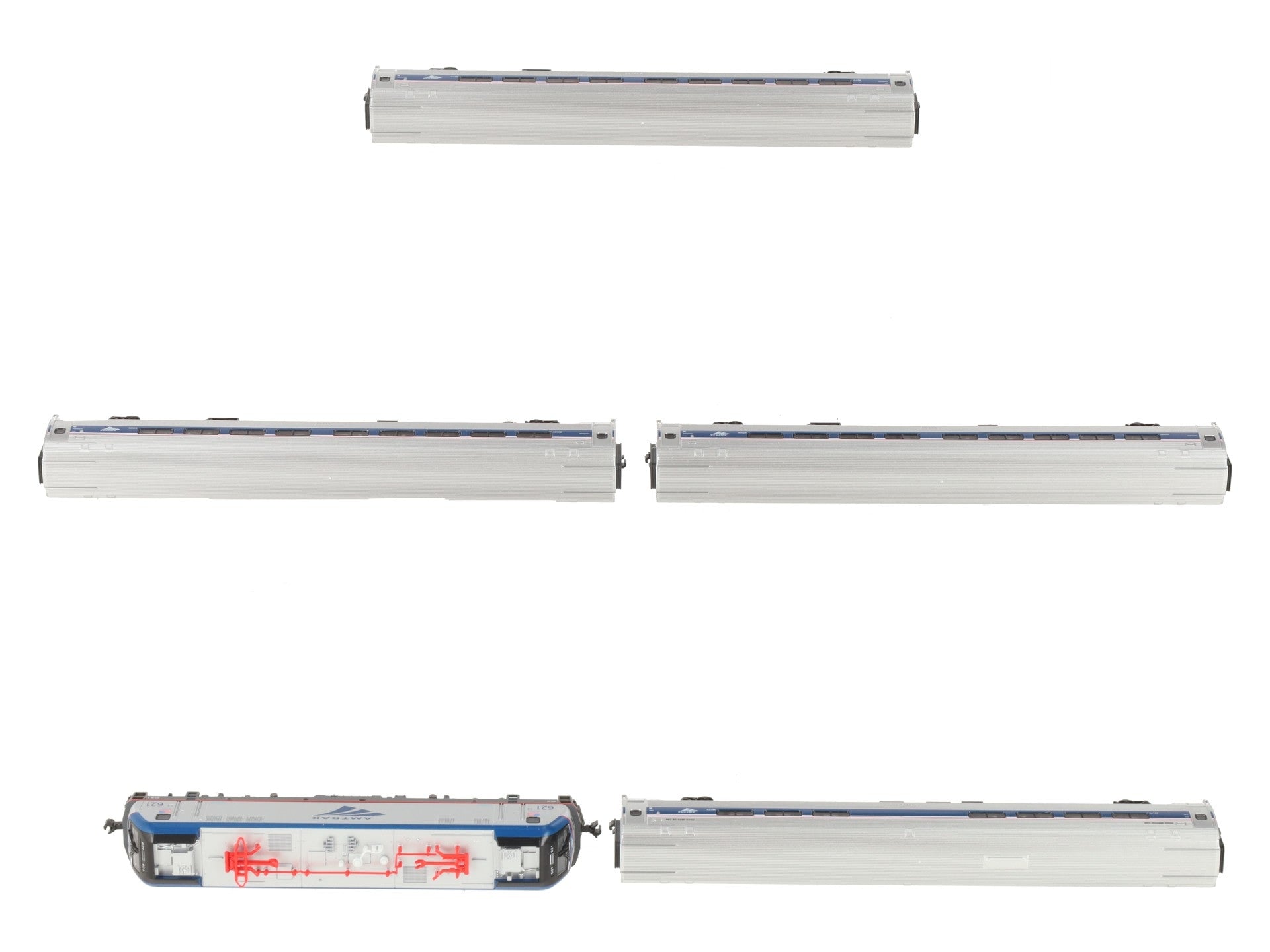 Kato 106-8001 Amtrak ACS-64 & Amfleet I N Gauge Bookcase Train Set (Set of 5) LN/Box