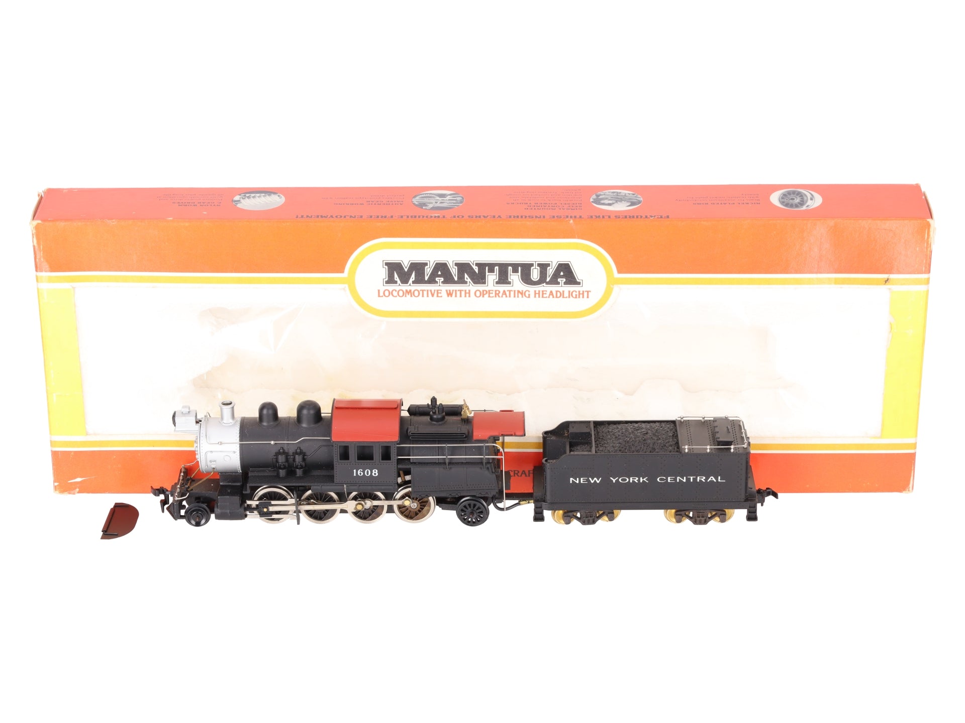 Mantua 322-22 HO New York Central Camelback Locomotive #1608 EX/Box