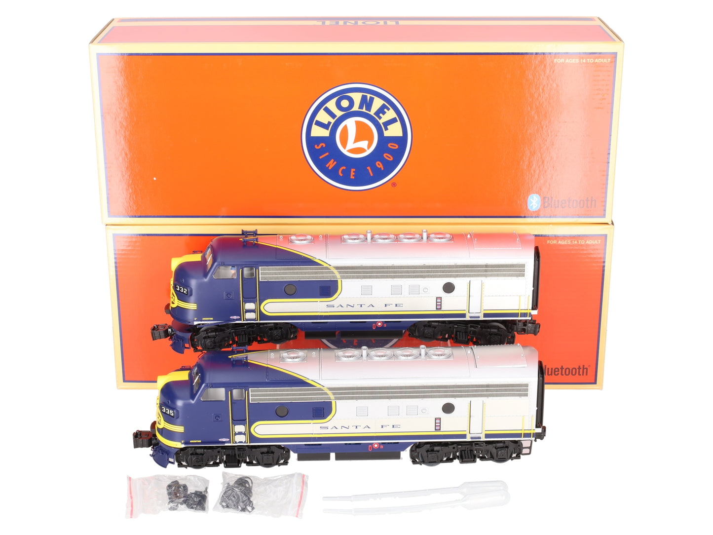 Lionel 2433170 O Santa Fe Legacy F7 AA Diesel Locomotive Set #332,#335 EX/Box