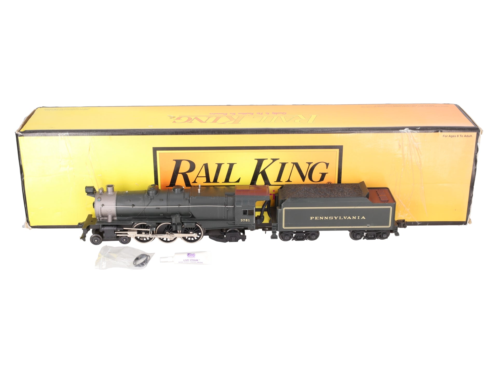 MTH 30-1162-0 Pennsylvania 4-6-2 Pacific Steam Locomotive w/Loco-Sound #3761 EX/Box