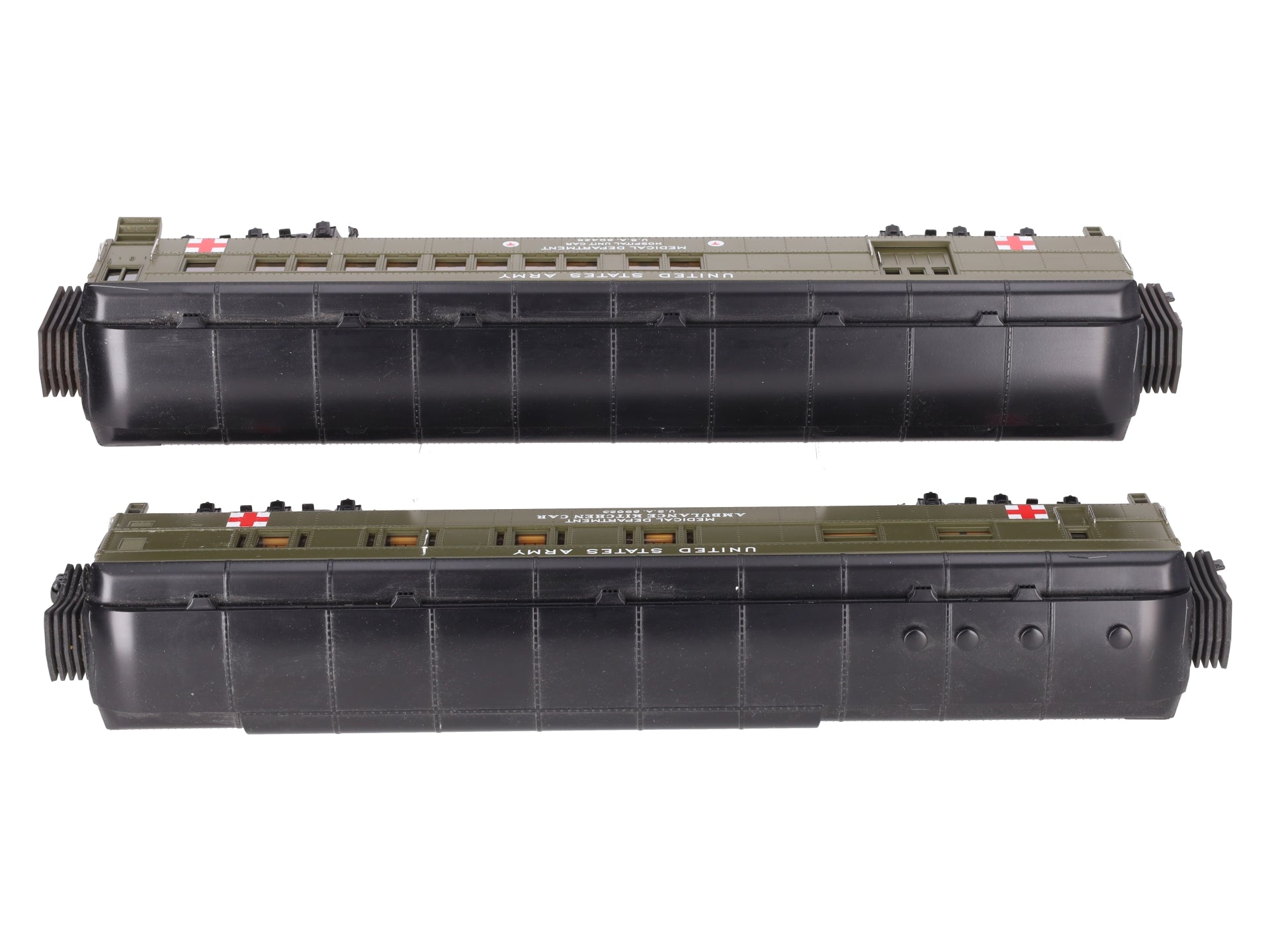 MTH 30-69256 O U.S. Army 2-Car 60' Madison Combo/Diner Set #89425, #89623 EX/Box