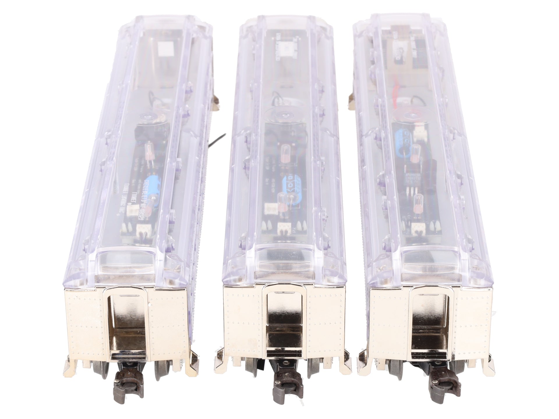 Lionel 6-29086 O Platinum Ghost Clear Shell Madison Passenger Cars (Set of 3) LN/Box