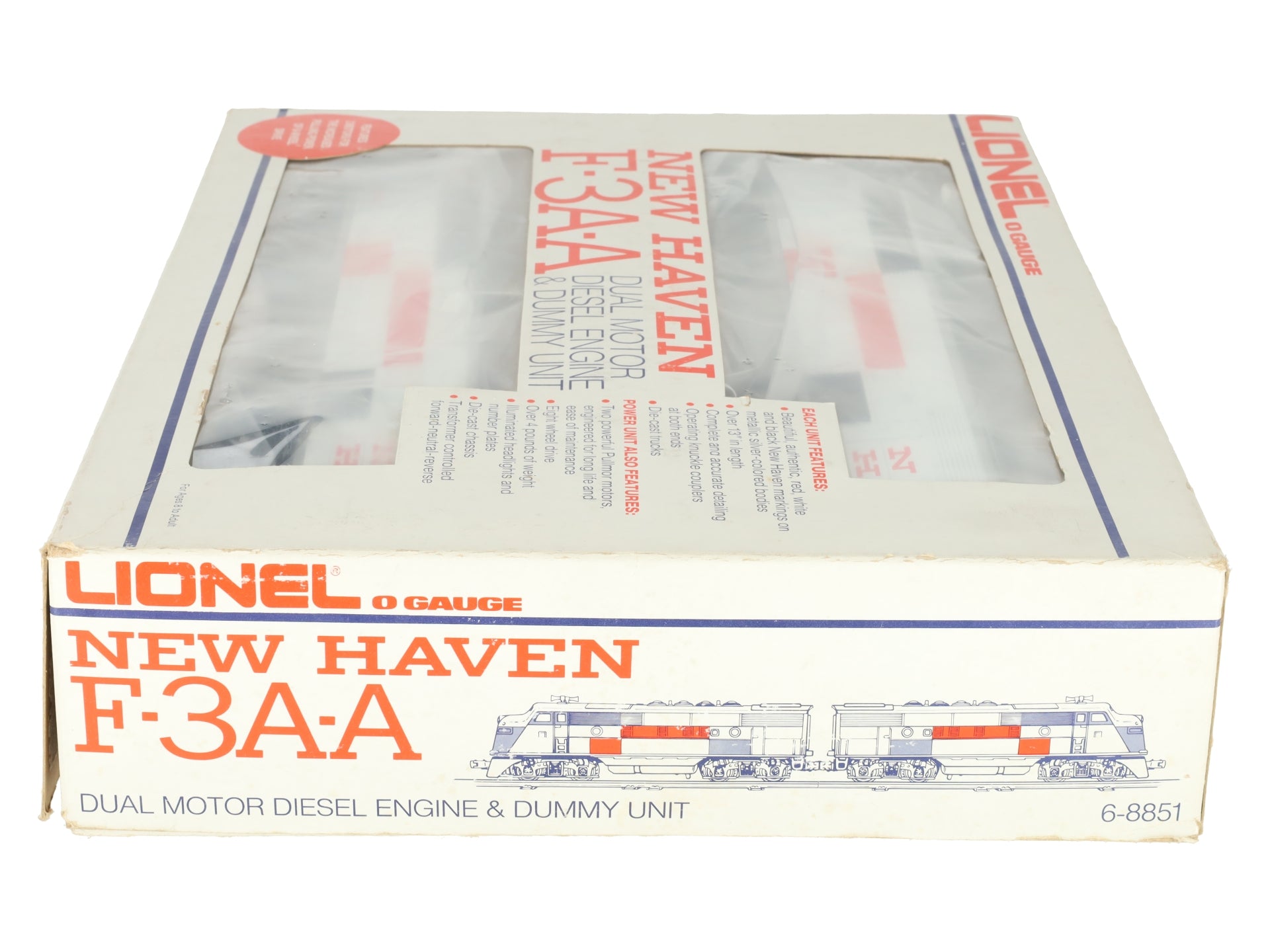 Lionel 6-8851 O Gauge New Haven F3 AA Diesel Locomotive Set #8851/8852 EX/Box