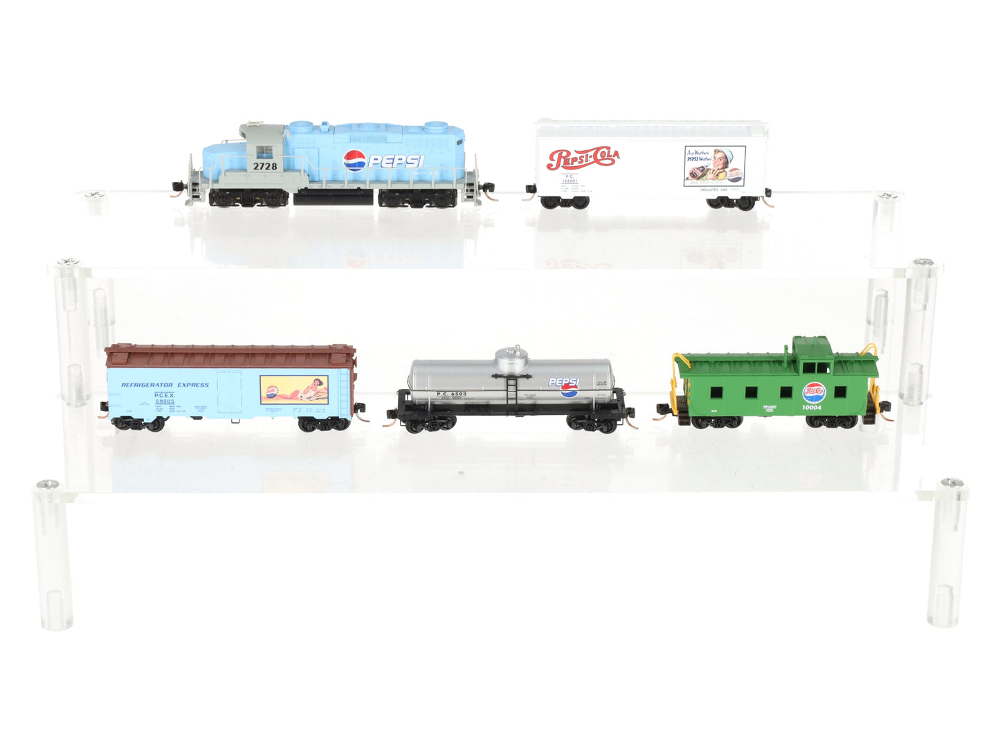 Micro-Trains N Scale Pepsi-Cola Table Top Railroad Set (Special Edition Series) EX/Box