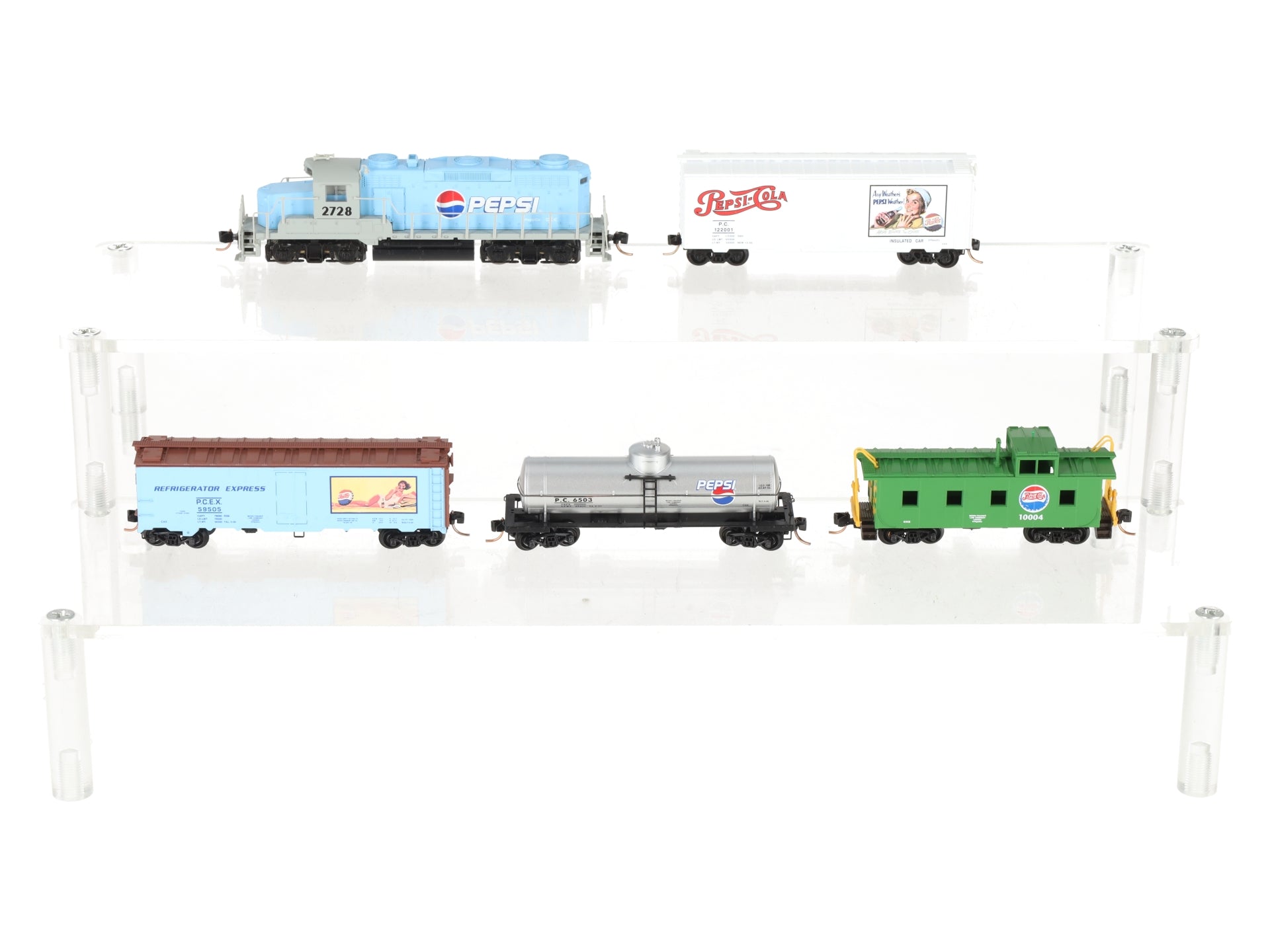 Micro-Trains N Scale Pepsi-Cola Table Top Railroad Set (Special Edition Series) EX/Box