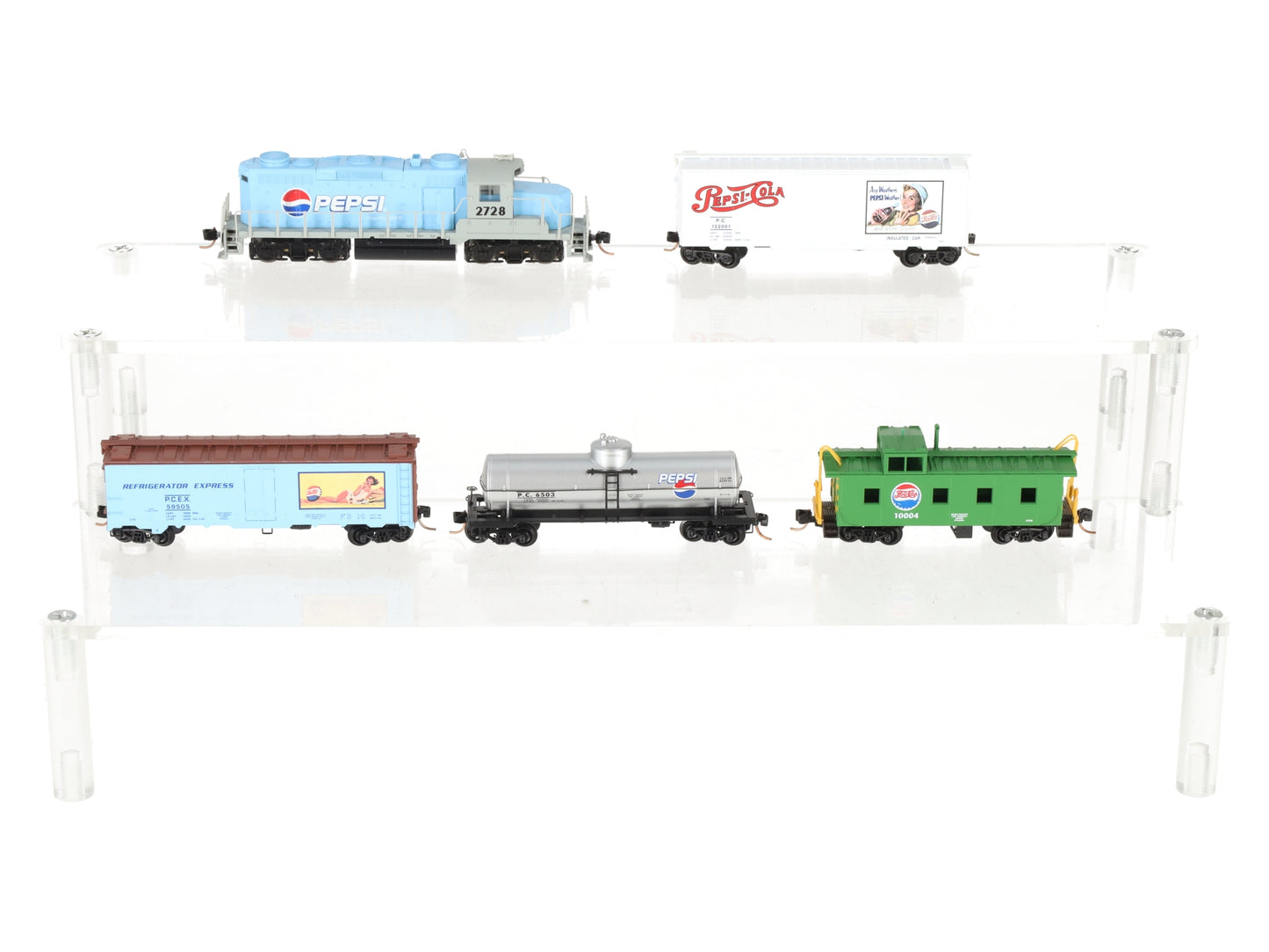 Micro-Trains N Scale Pepsi-Cola Table Top Railroad Set (Special Edition Series) EX/Box