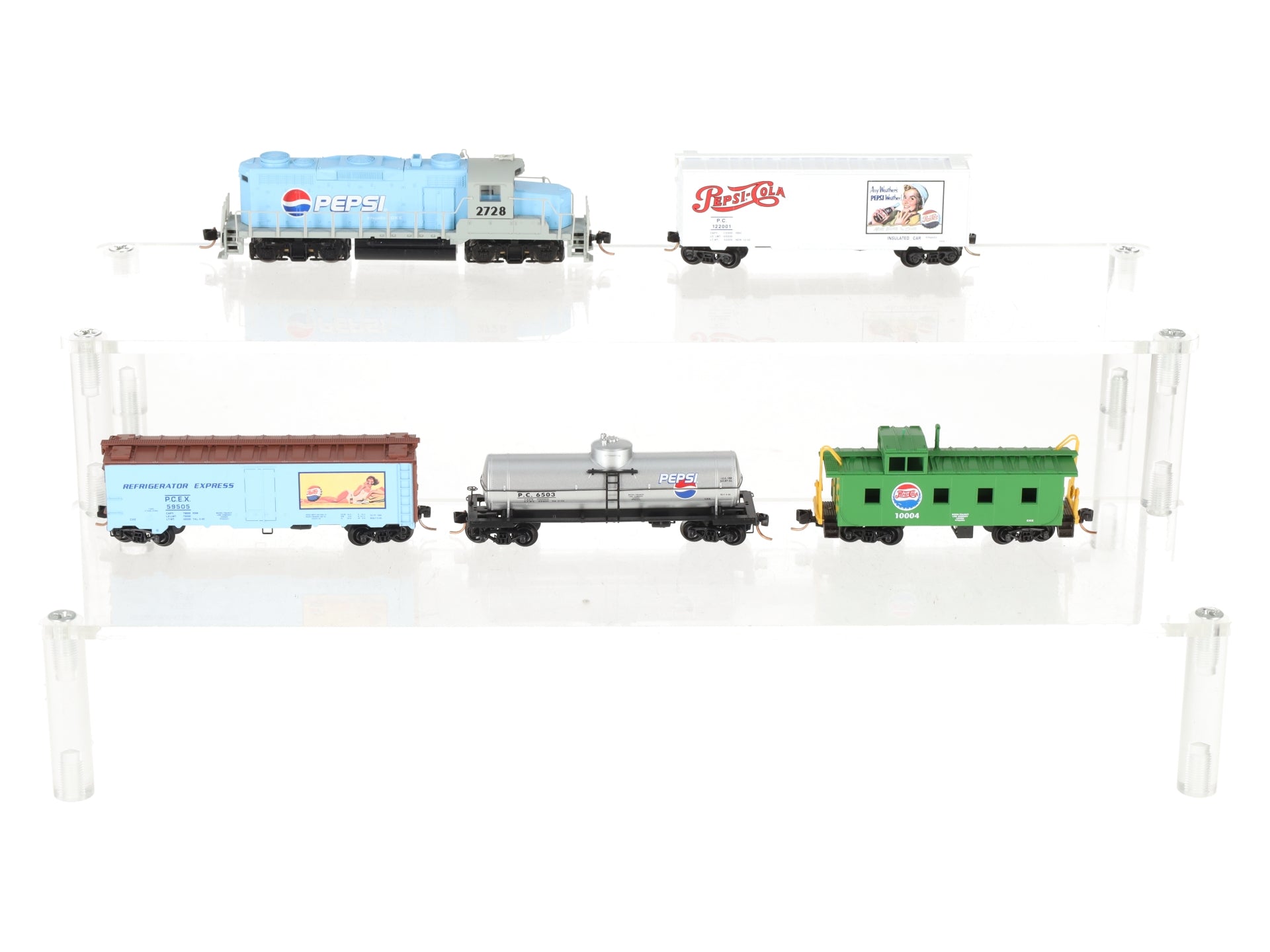 Micro-Trains N Scale Pepsi-Cola Table Top Railroad Set (Special Edition Series) EX/Box
