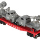 Lionel 6804 Vintage O Flatcar w/ USMC AA Gun Truck & Sound Truck EX