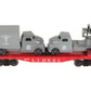 Lionel 6809 Vintage O Flatcar w/USMC AA Gun Truck & Medical Box Truck EX