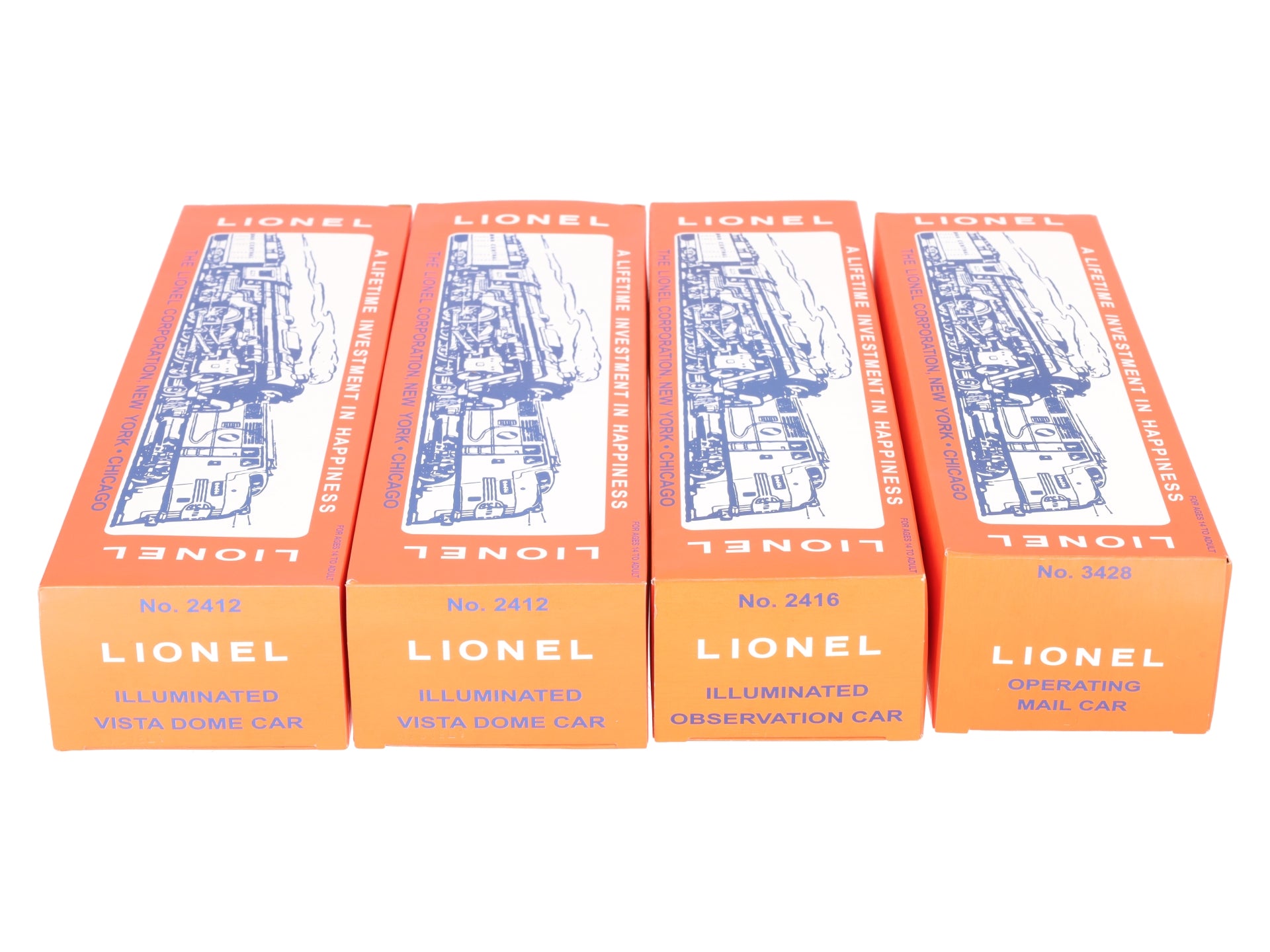 Lionel 6-27767 O Gauge Conventional Classics Santa Fe Passenger Cars (Set of 4) LN/Box
