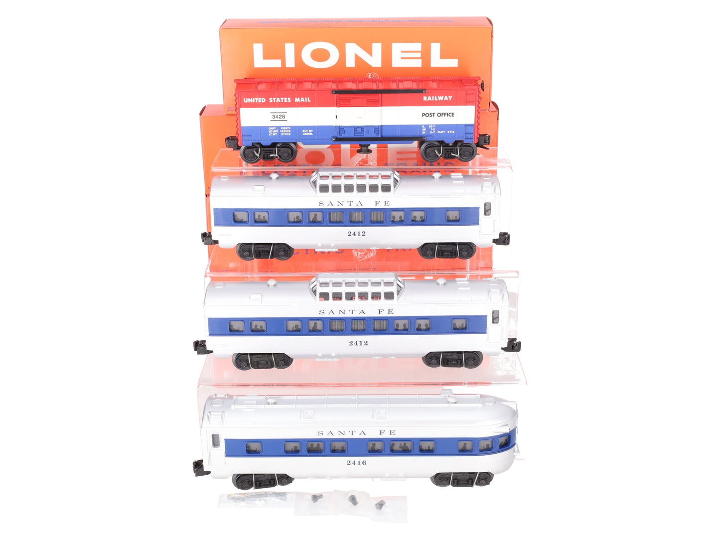 Lionel 6-27767 O Gauge Conventional Classics Santa Fe Passenger Cars (Set of 4) LN/Box