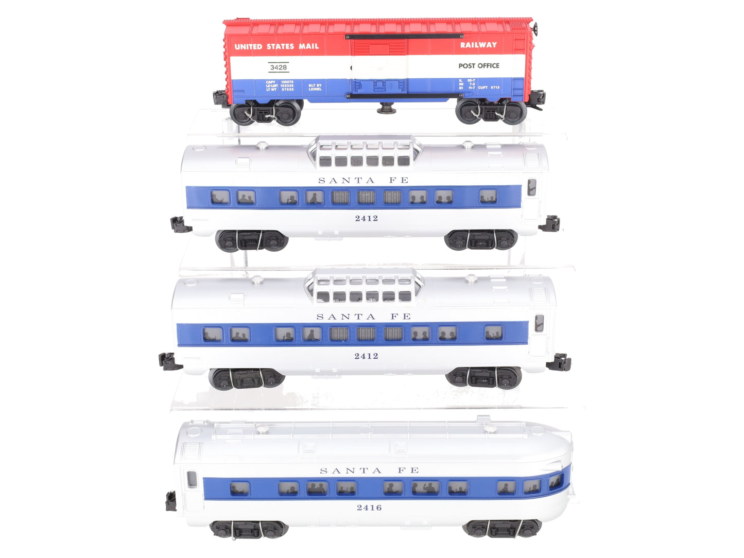 Lionel 6-27767 O Gauge Conventional Classics Santa Fe Passenger Cars (Set of 4) LN/Box