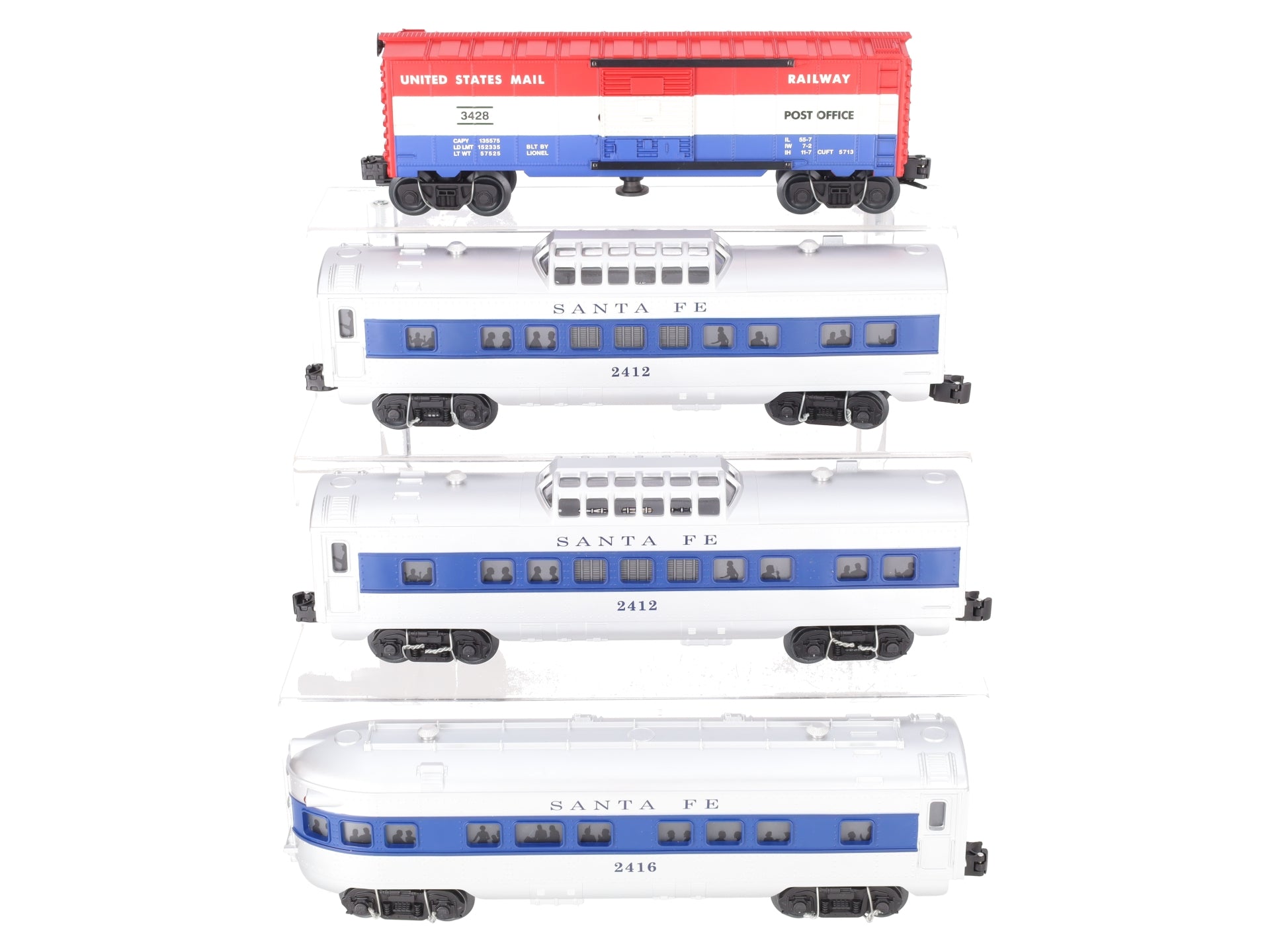Lionel 6-27767 O Gauge Conventional Classics Santa Fe Passenger Cars (Set of 4) LN/Box