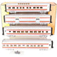 MTH 30-6705 O Santa Fe RailKing 60' Streamlined Passenger Car Set (Set of 4) EX/Box