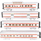 MTH 30-6705 O Santa Fe RailKing 60' Streamlined Passenger Car Set (Set of 4) EX/Box