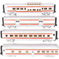 MTH 30-6705 O Santa Fe RailKing 60' Streamlined Passenger Car Set (Set of 4) EX/Box