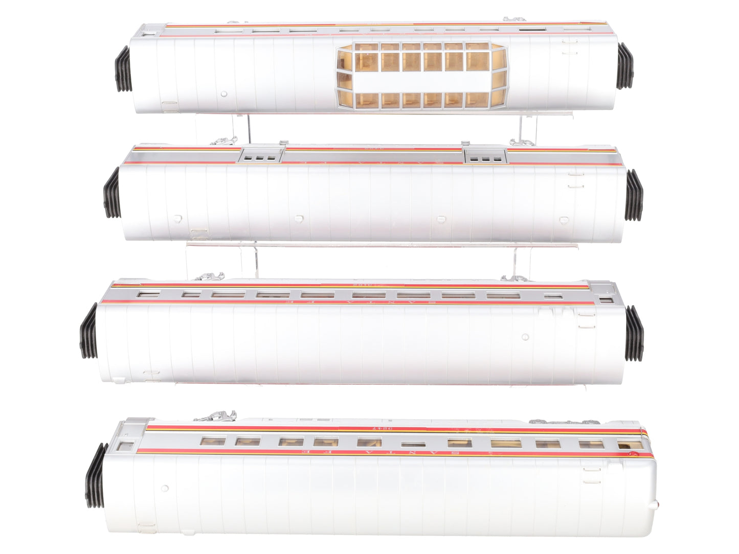 MTH 30-6705 O Santa Fe RailKing 60' Streamlined Passenger Car Set (Set of 4) EX/Box
