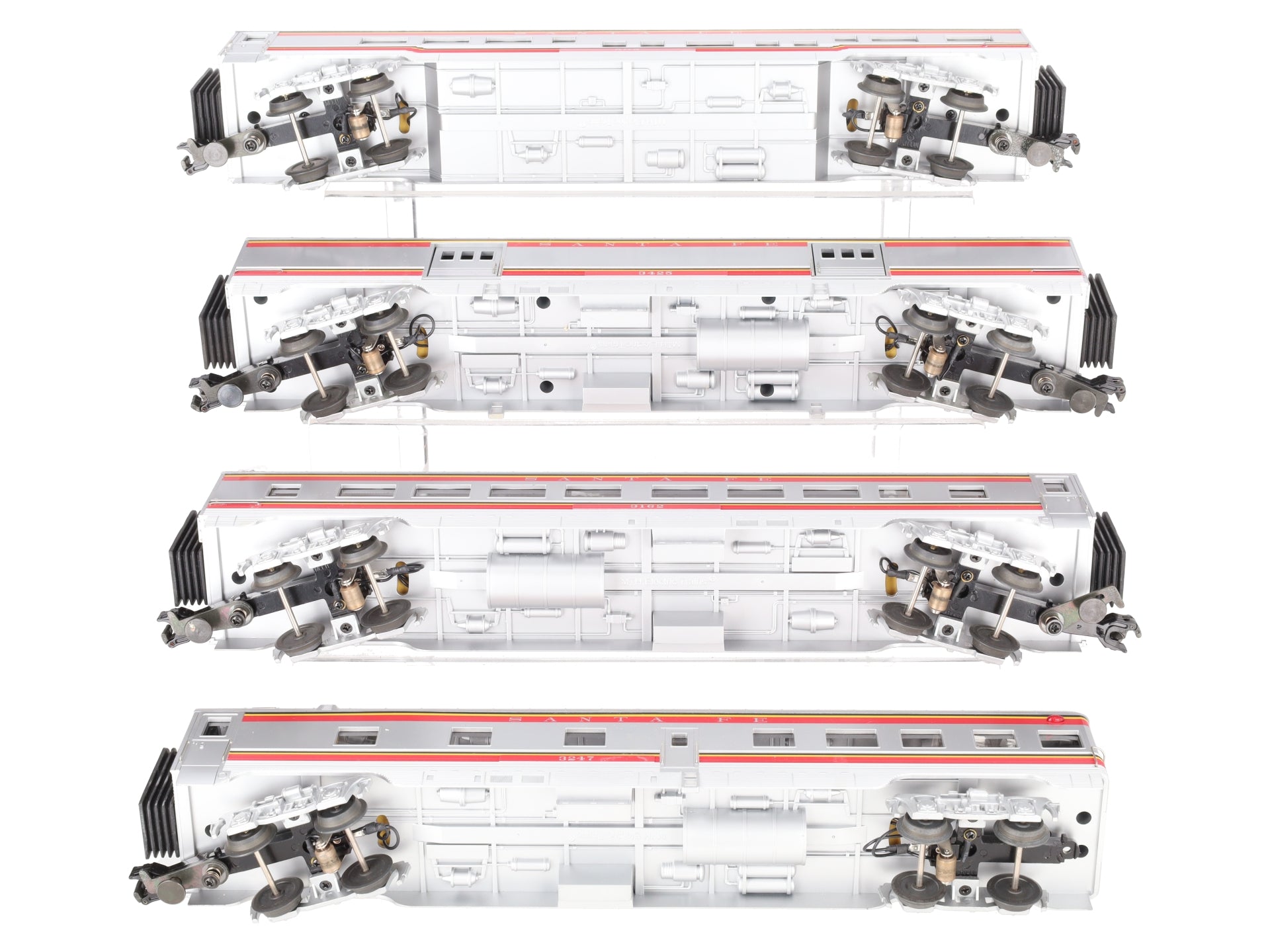 MTH 30-6705 O Santa Fe RailKing 60' Streamlined Passenger Car Set (Set of 4) EX/Box