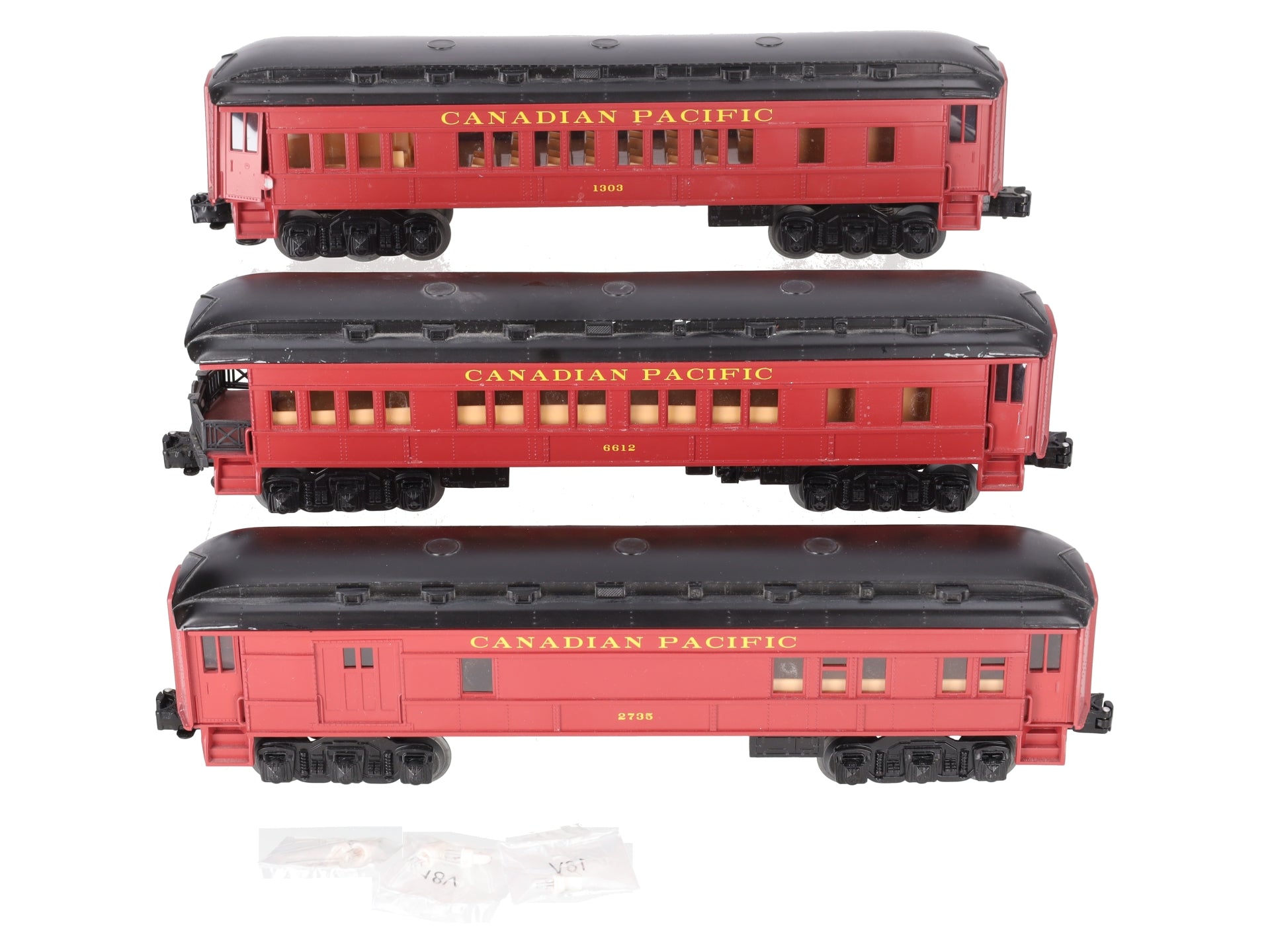 Lionel 6-81744 O CP Baby Madison Combo, Coach, Observation Cars (Set of 3) EX/Box