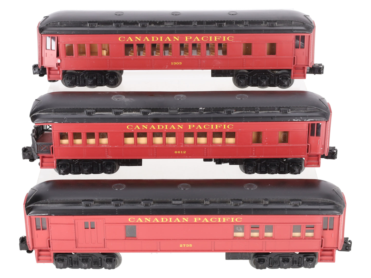 Lionel 6-81744 O CP Baby Madison Combo, Coach, Observation Cars (Set of 3) EX/Box