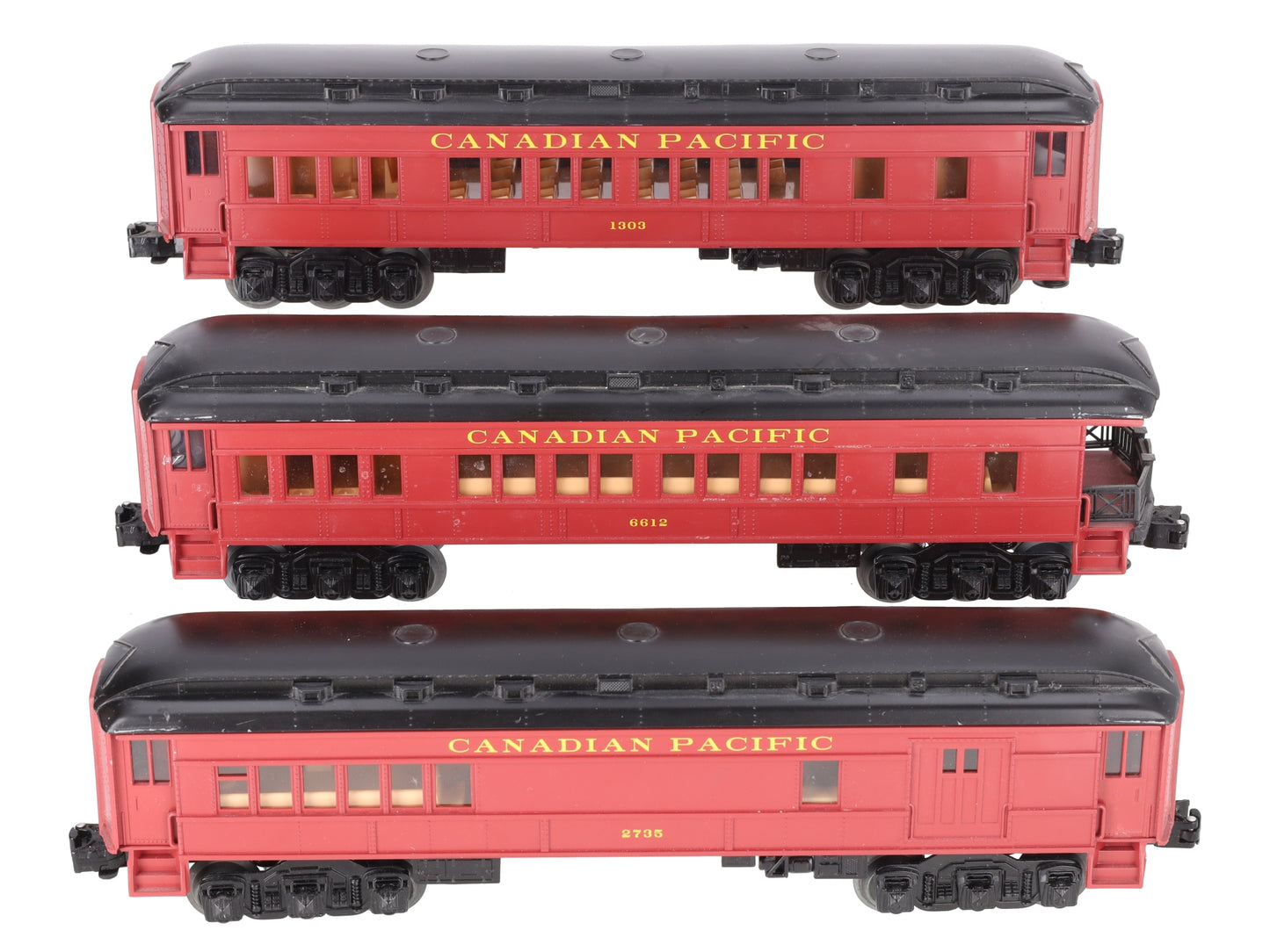 Lionel 6-81744 O CP Baby Madison Combo, Coach, Observation Cars (Set of 3) EX/Box