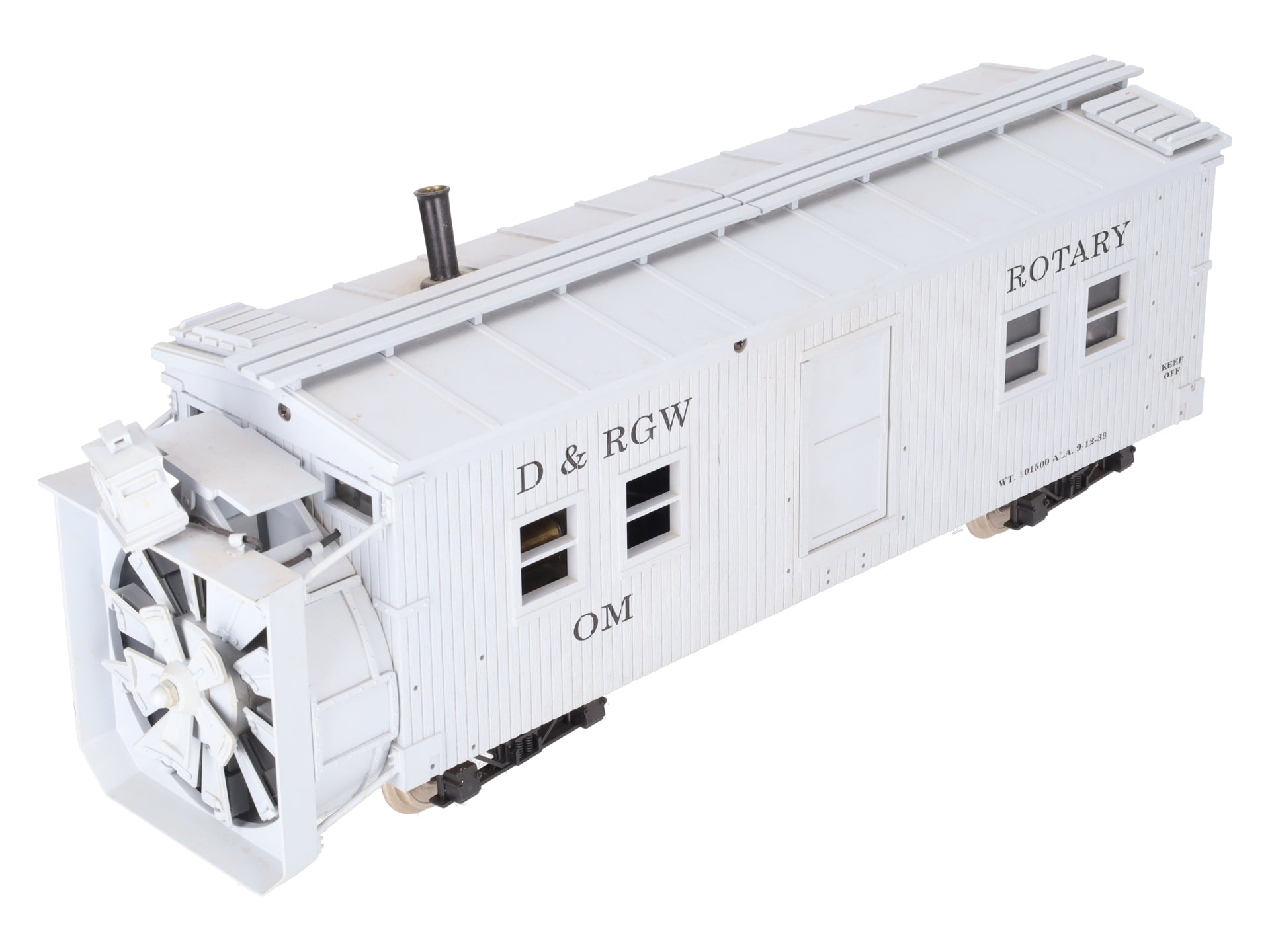 USA Trains R2100 G D&RGW Rotary Snow Plow with Sound - Metal Wheels VG/Box
