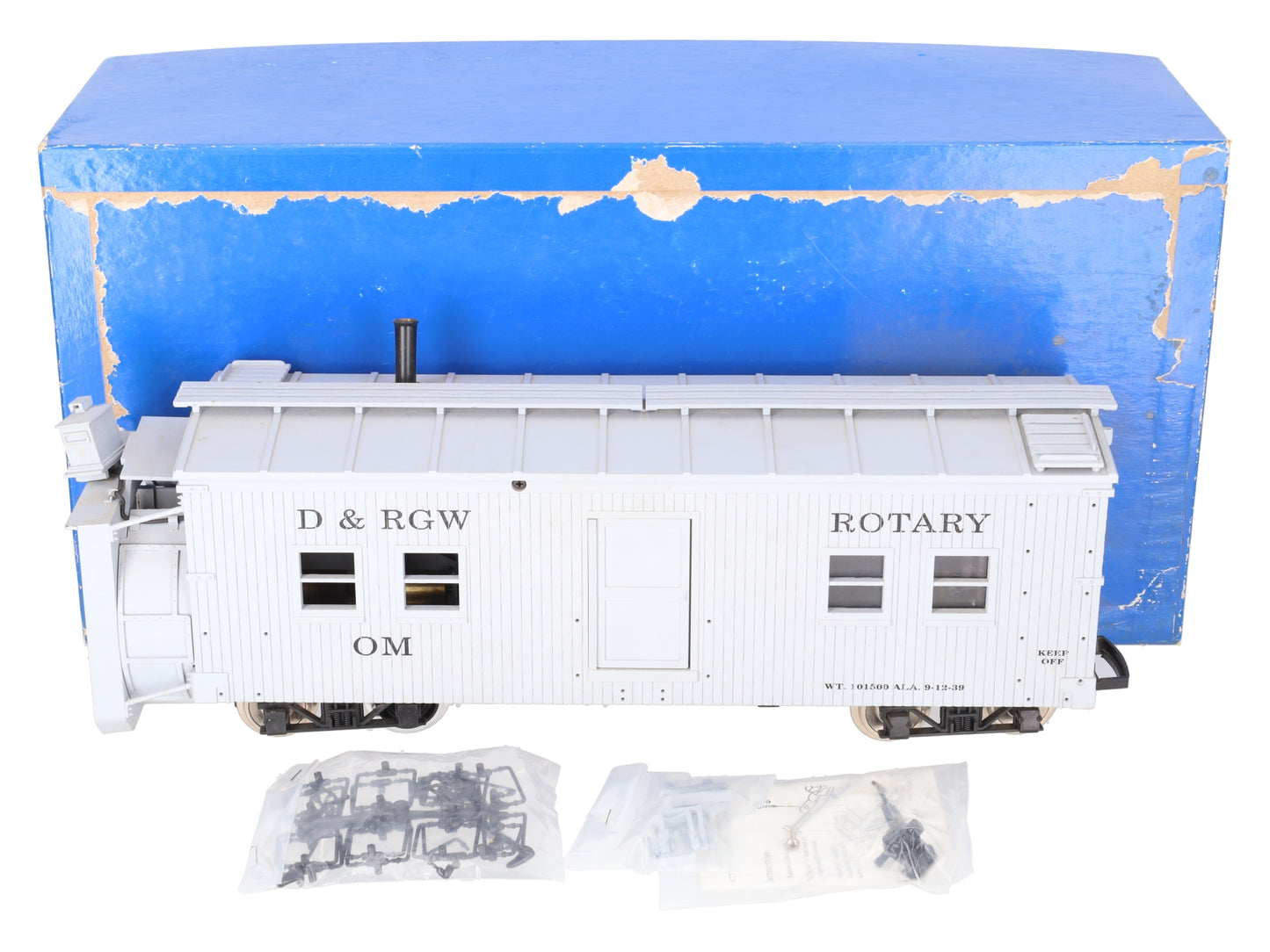 USA Trains R2100 G D&RGW Rotary Snow Plow with Sound - Metal Wheels VG/Box
