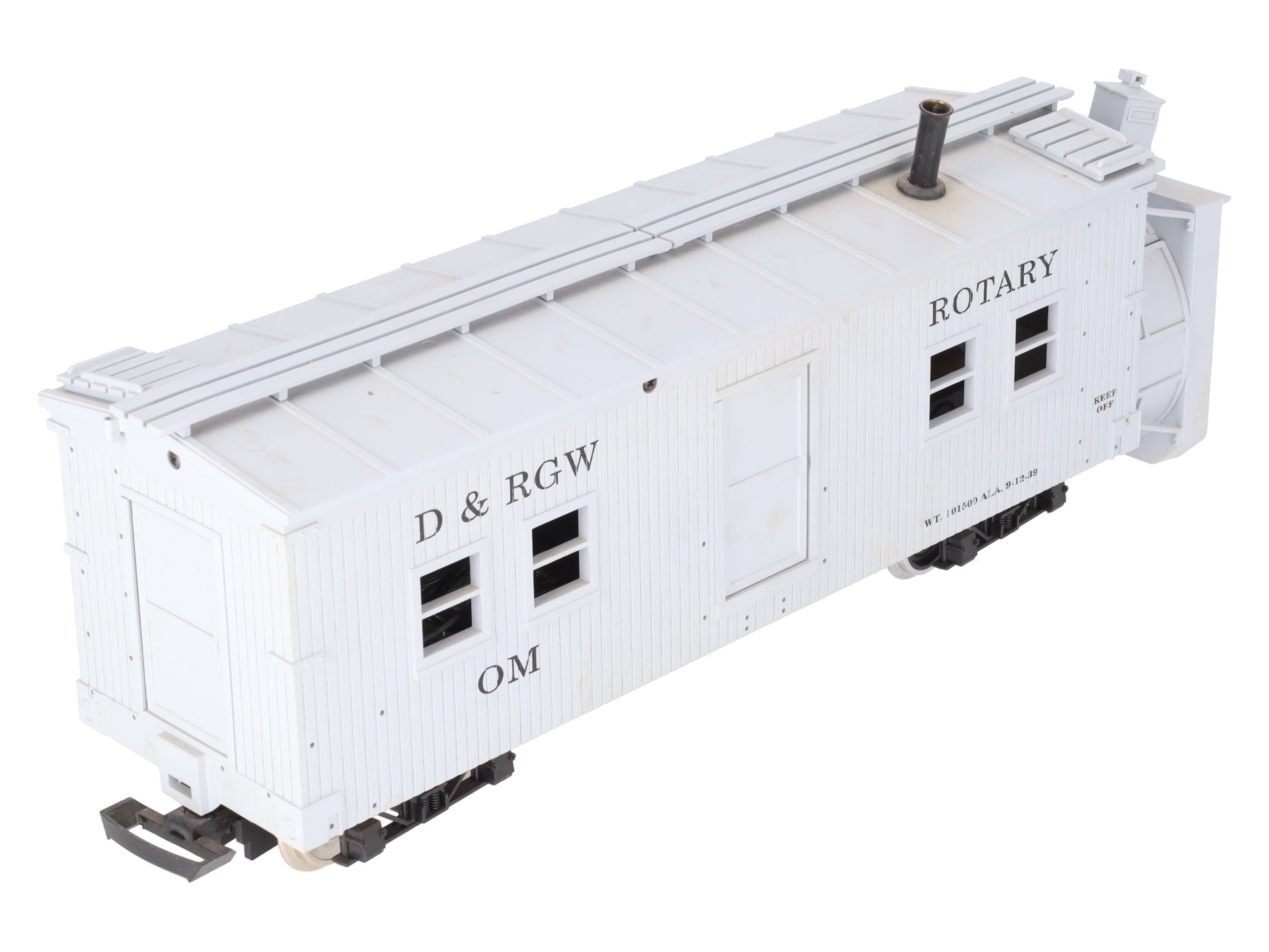 USA Trains R2100 G D&RGW Rotary Snow Plow with Sound - Metal Wheels VG/Box