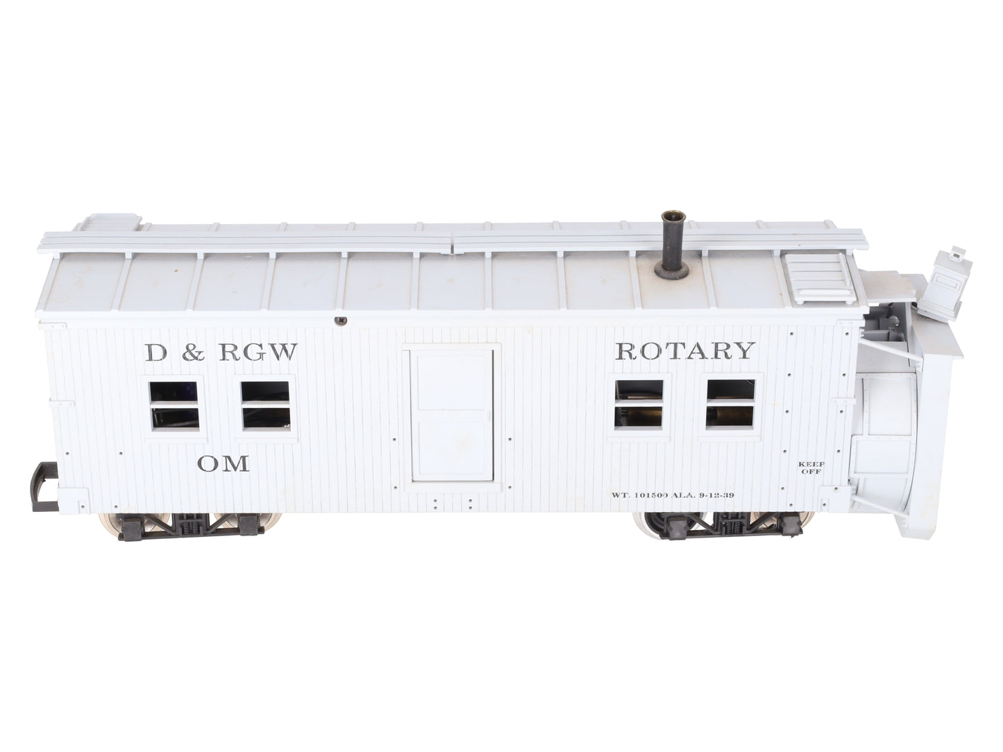 USA Trains R2100 G D&RGW Rotary Snow Plow with Sound - Metal Wheels VG/Box