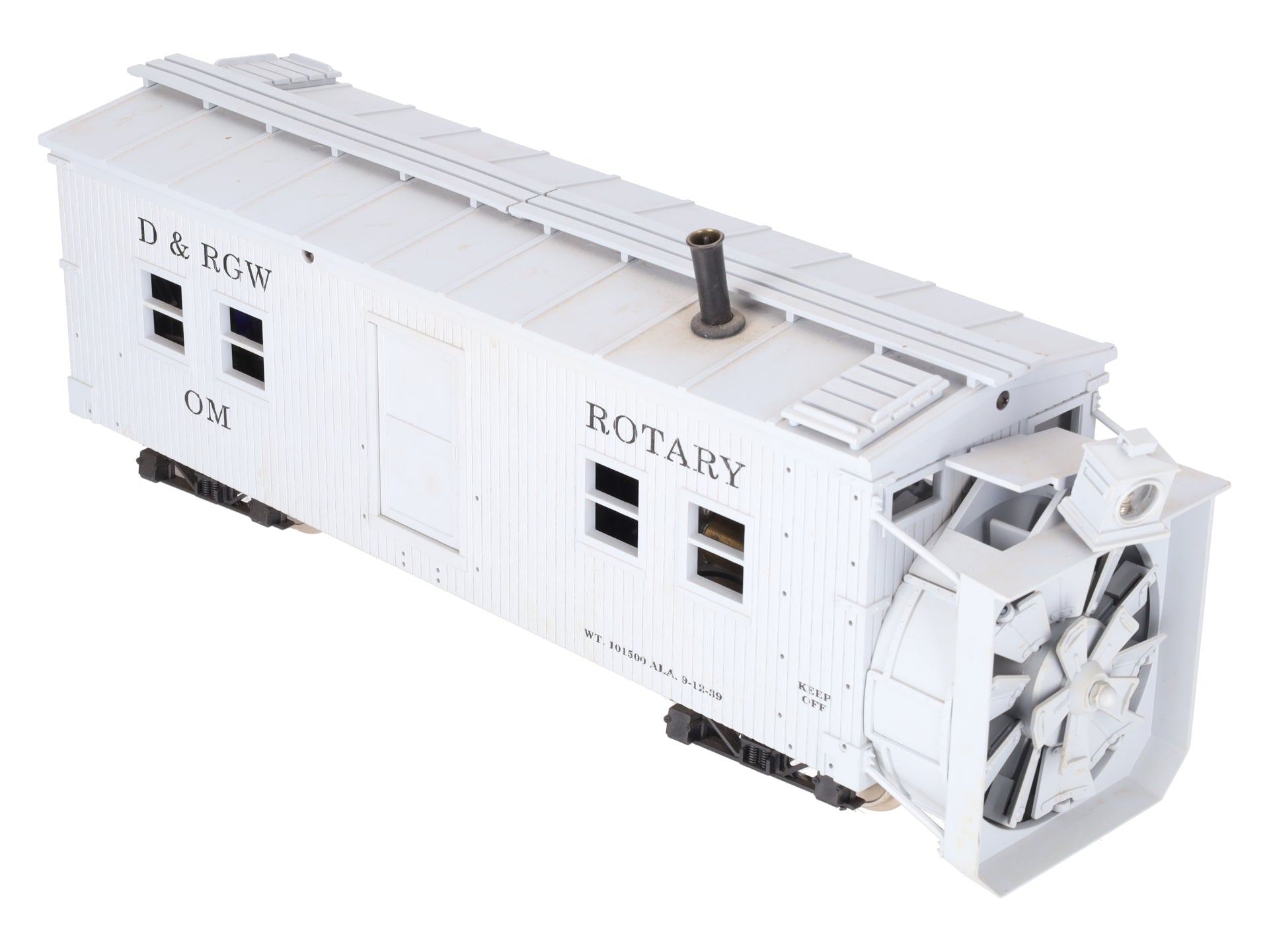 USA Trains R2100 G D&RGW Rotary Snow Plow with Sound - Metal Wheels VG/Box