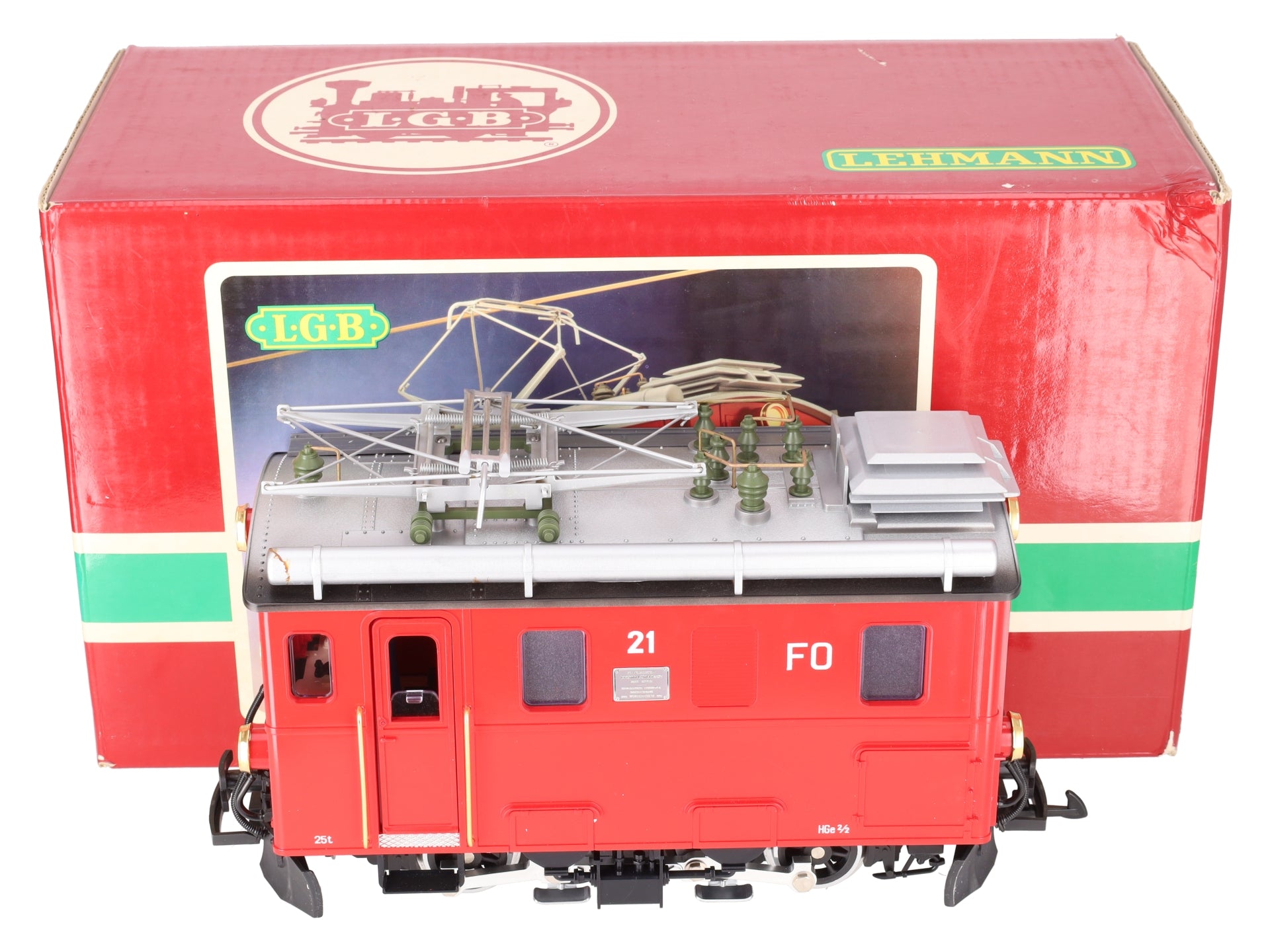 LGB 2046 G Scale RhB Rack Electric Locomotive #21 EX/Box