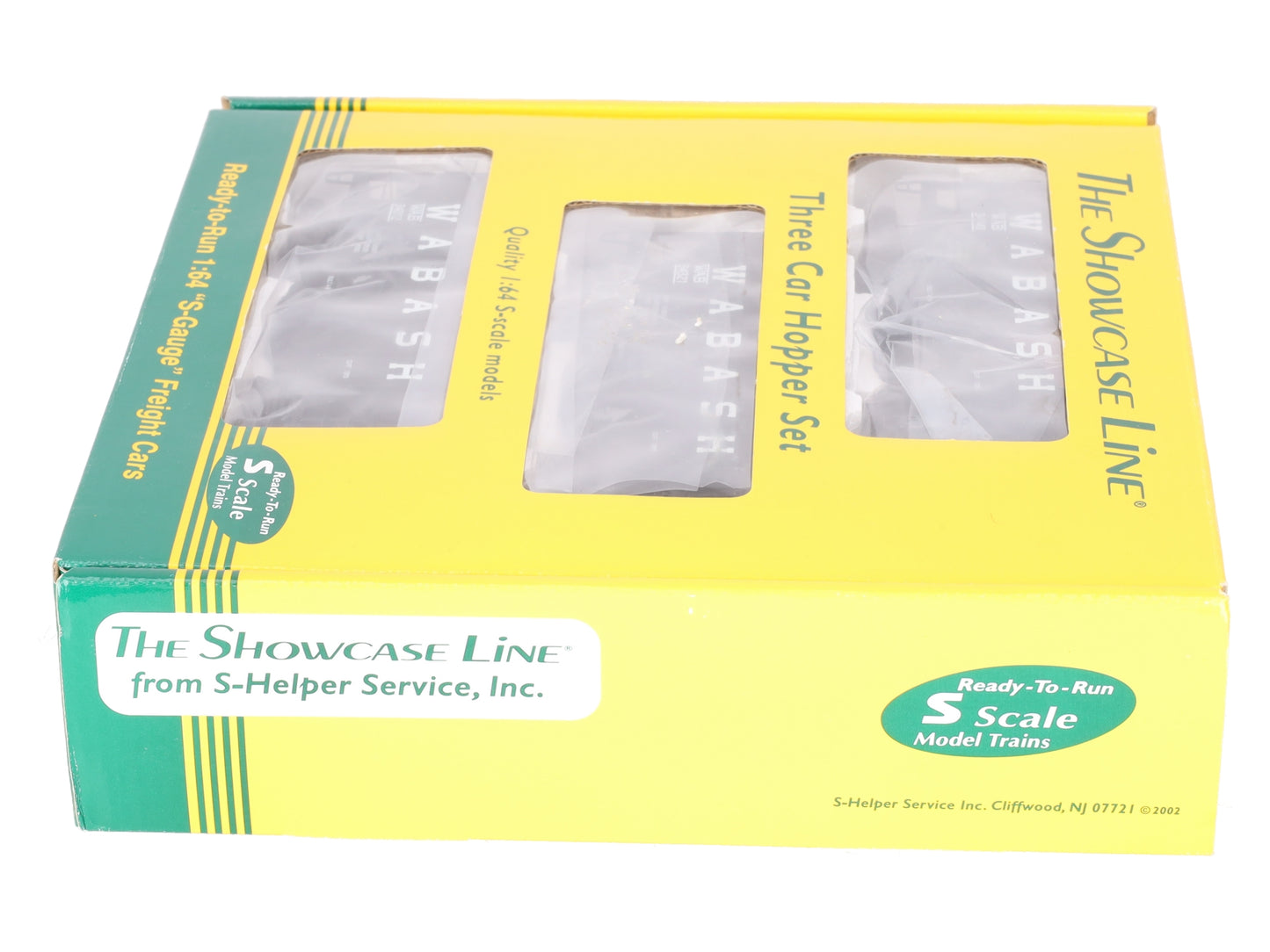 S-Helper 00998 S Scale Wabash 3-Car Hopper Set (Scale Wheels) #1 EX/Box