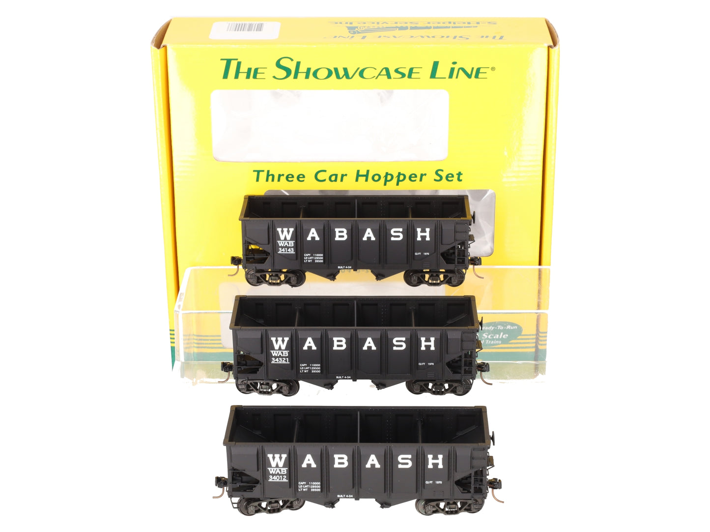 S-Helper 00998 S Scale Wabash 3-Car Hopper Set (Scale Wheels) #1 EX/Box
