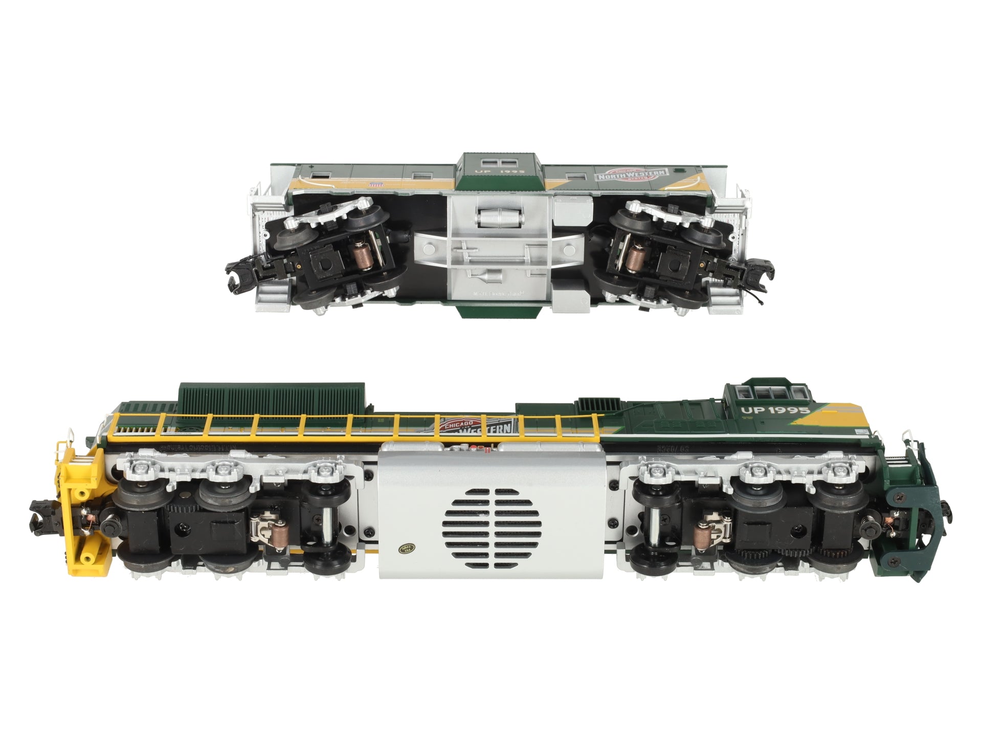 MTH 30-20949-1 O CNW-UP Heritage SD70ACe Imperial Diesel Locomotive/Caboose Set EX/Box
