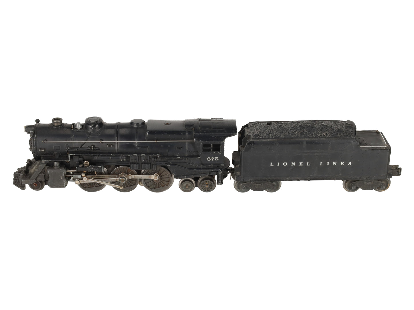 Lionel 675 Vintage O 2-6-2 K-4 Pacific Die-Cast Steam Locomotive & 2466WX Tender VG