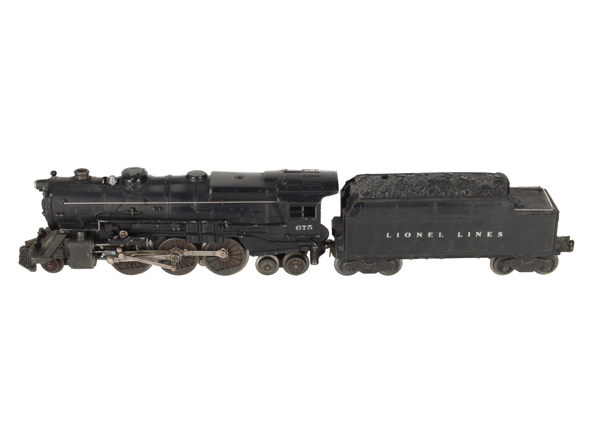 Lionel 675 Vintage O 2-6-2 K-4 Pacific Die-Cast Steam Locomotive & 2466WX Tender VG