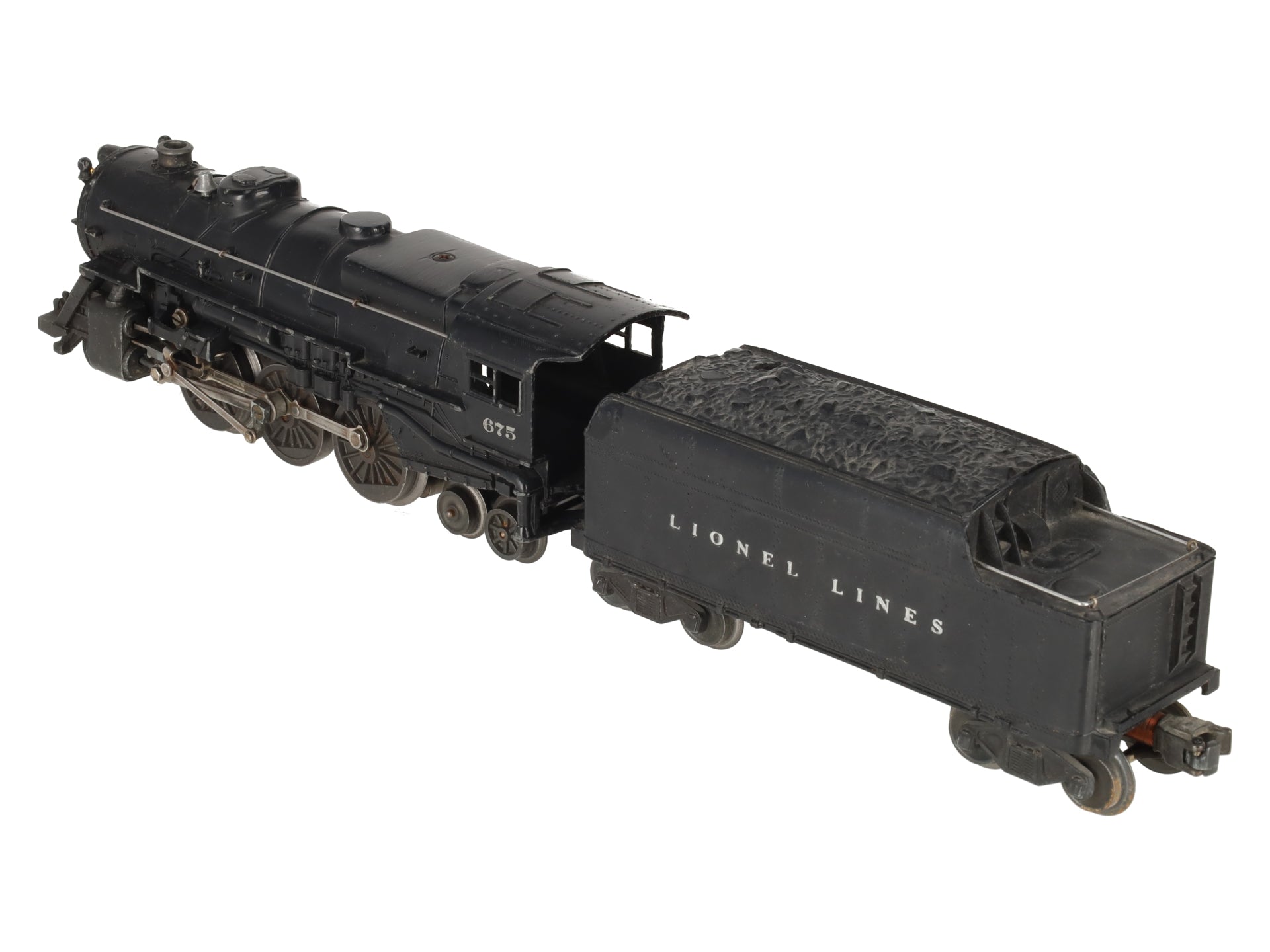 Lionel 675 Vintage O 2-6-2 K-4 Pacific Die-Cast Steam Locomotive & 2466WX Tender VG