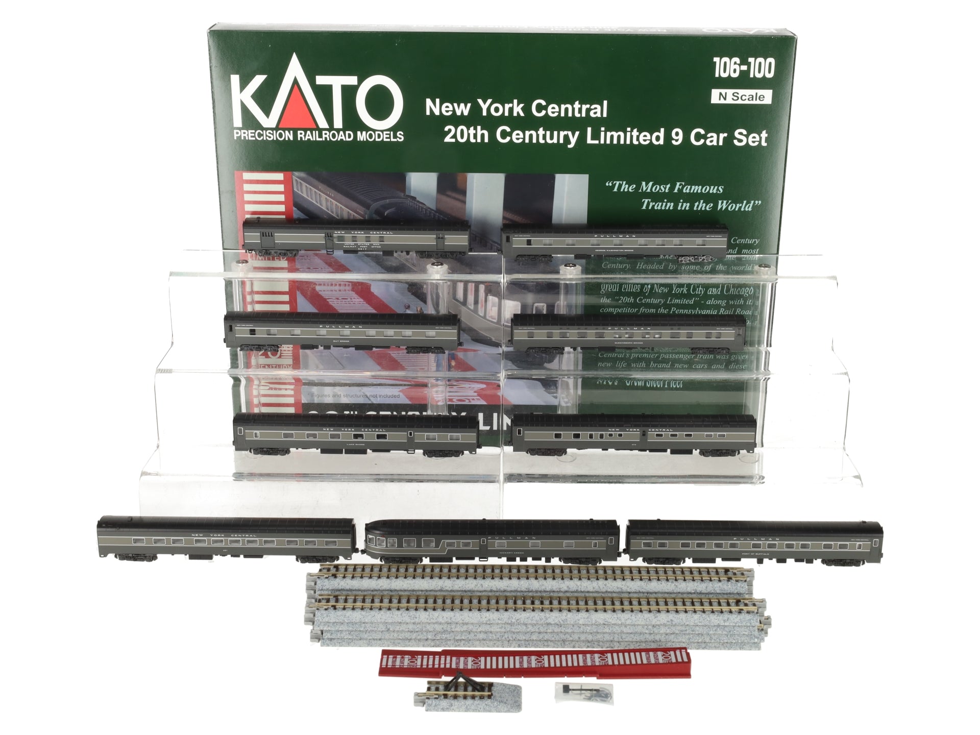 Kato 106-100 N New York Central 20th Century Limited Passenger Car (Set of 9) LN/Box
