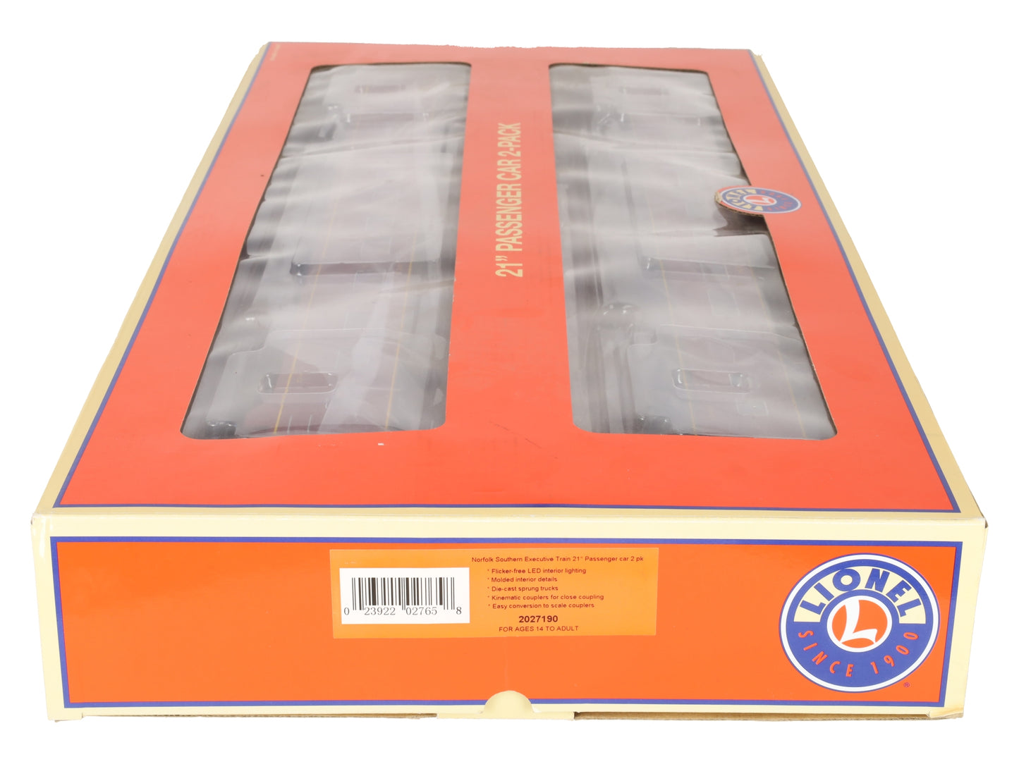 Lionel 2027190 O Gauge Norfolk Southern 21" Executive Passenger Cars (Pack of 2) EX/Box