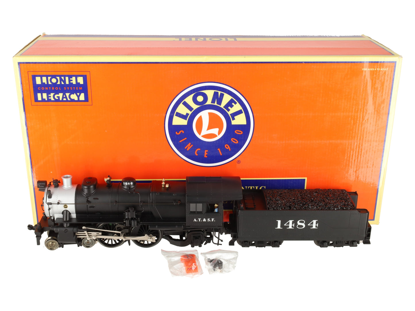 Lionel 6-11117 O AT&SF 4-4-2 Atlantic Steam Locomotive & Tender #1484 EX/Box