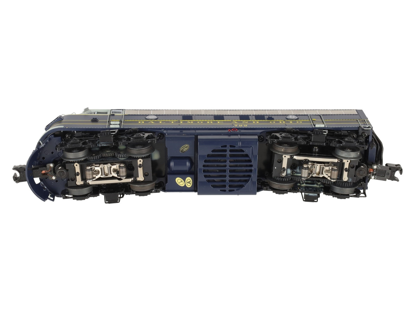 MTH 20-20605-1 Baltimore & Ohio F-7 A Unit Dsl Engine w/PS3 (Hi-Rail Whls) #722 EX/Box