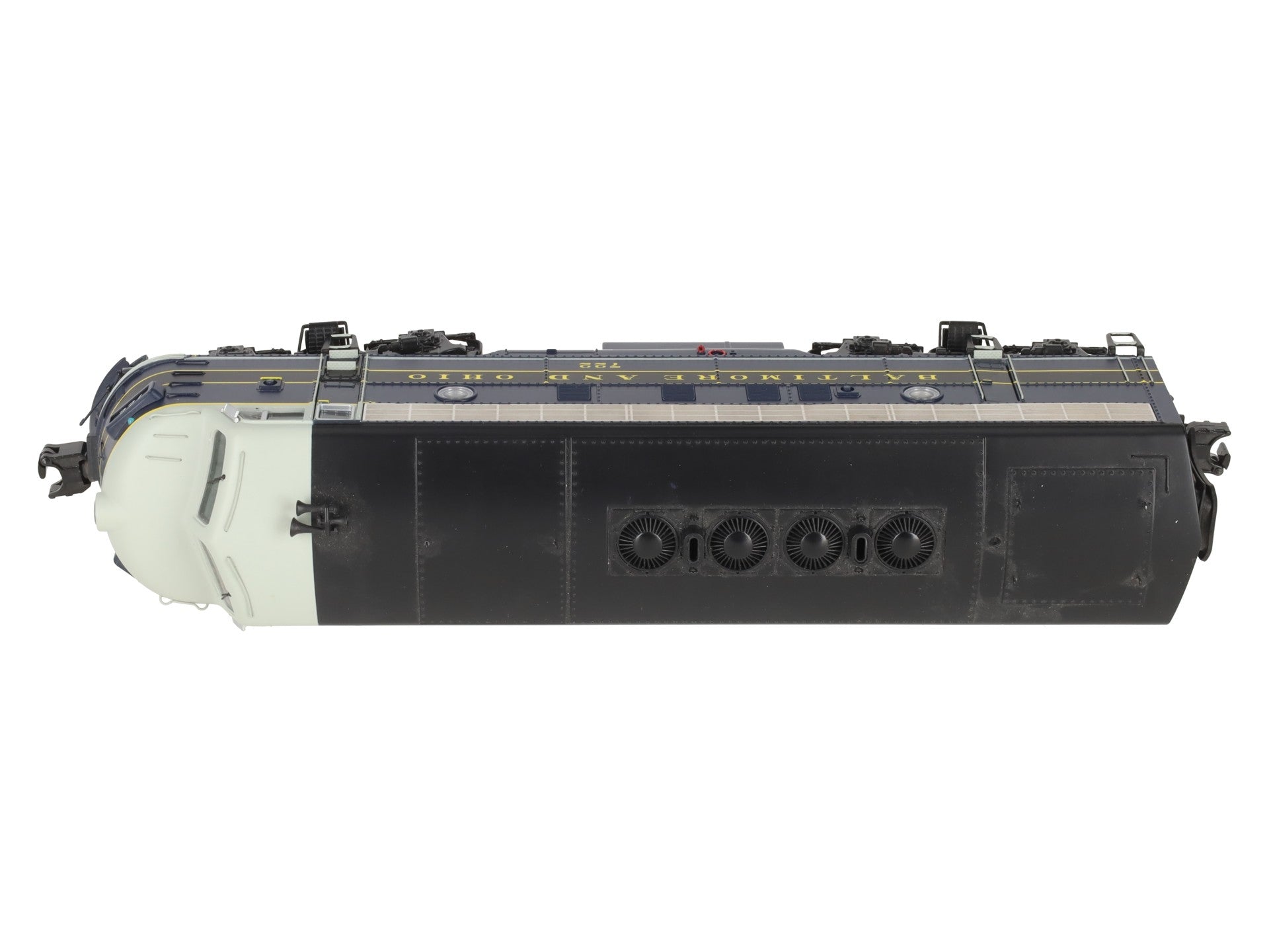 MTH 20-20605-1 Baltimore & Ohio F-7 A Unit Dsl Engine w/PS3 (Hi-Rail Whls) #722 EX/Box