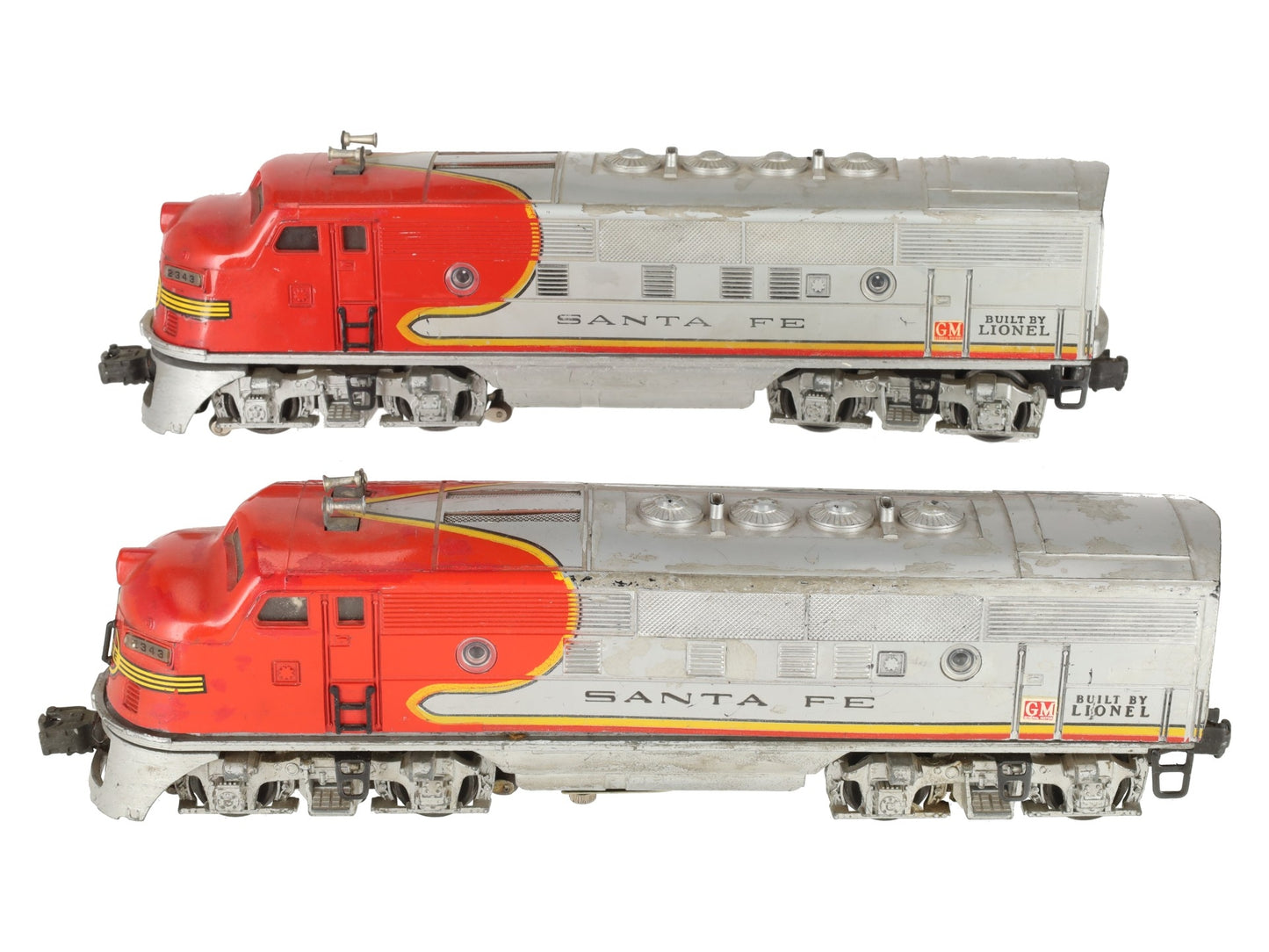 Lionel 2343 Vintage O Gauge Santa Fe F3 AA Diesel Locomotive Set